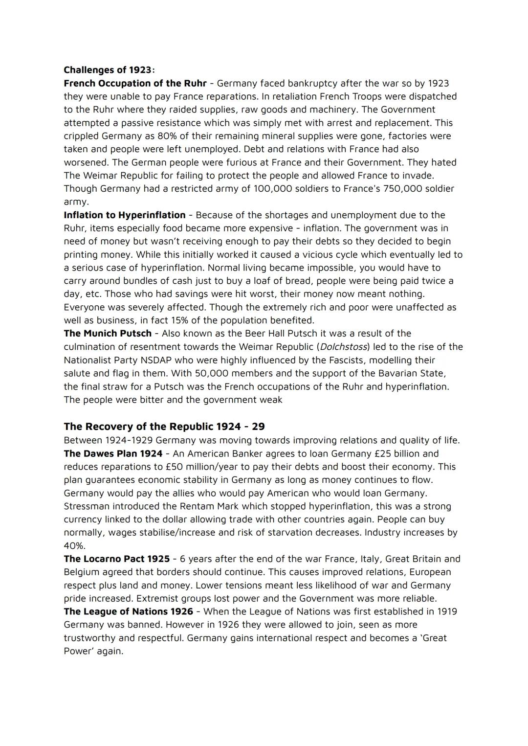 GCSE History Weimar and Nazi Germany
Weimar Nazi
The Weimar Republic 1918 - 1929
The Origins of the Republic 1918 - 19
The Legacy of the Fir