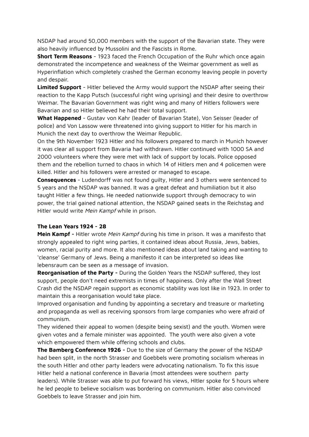 GCSE History Weimar and Nazi Germany
Weimar Nazi
The Weimar Republic 1918 - 1929
The Origins of the Republic 1918 - 19
The Legacy of the Fir