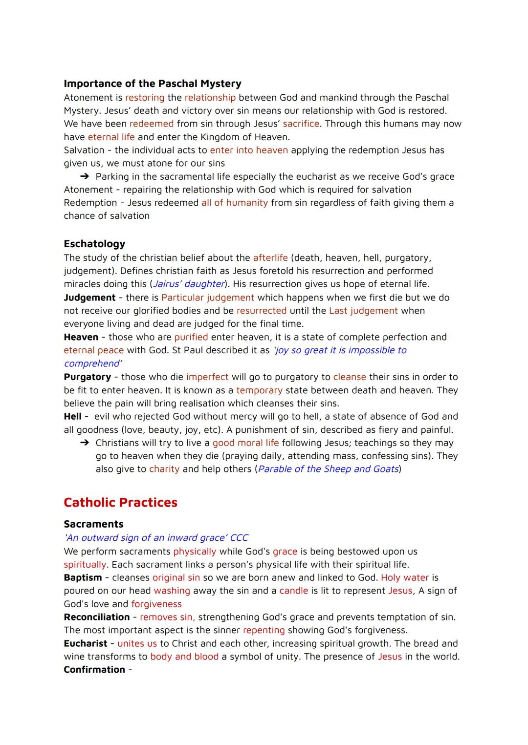 GCSE RE Catholic Christanity
Beliefs Practices Sources Forms
Catholic Beliefs
Trinity
God is one unequalled, unparalleled and undivided bein