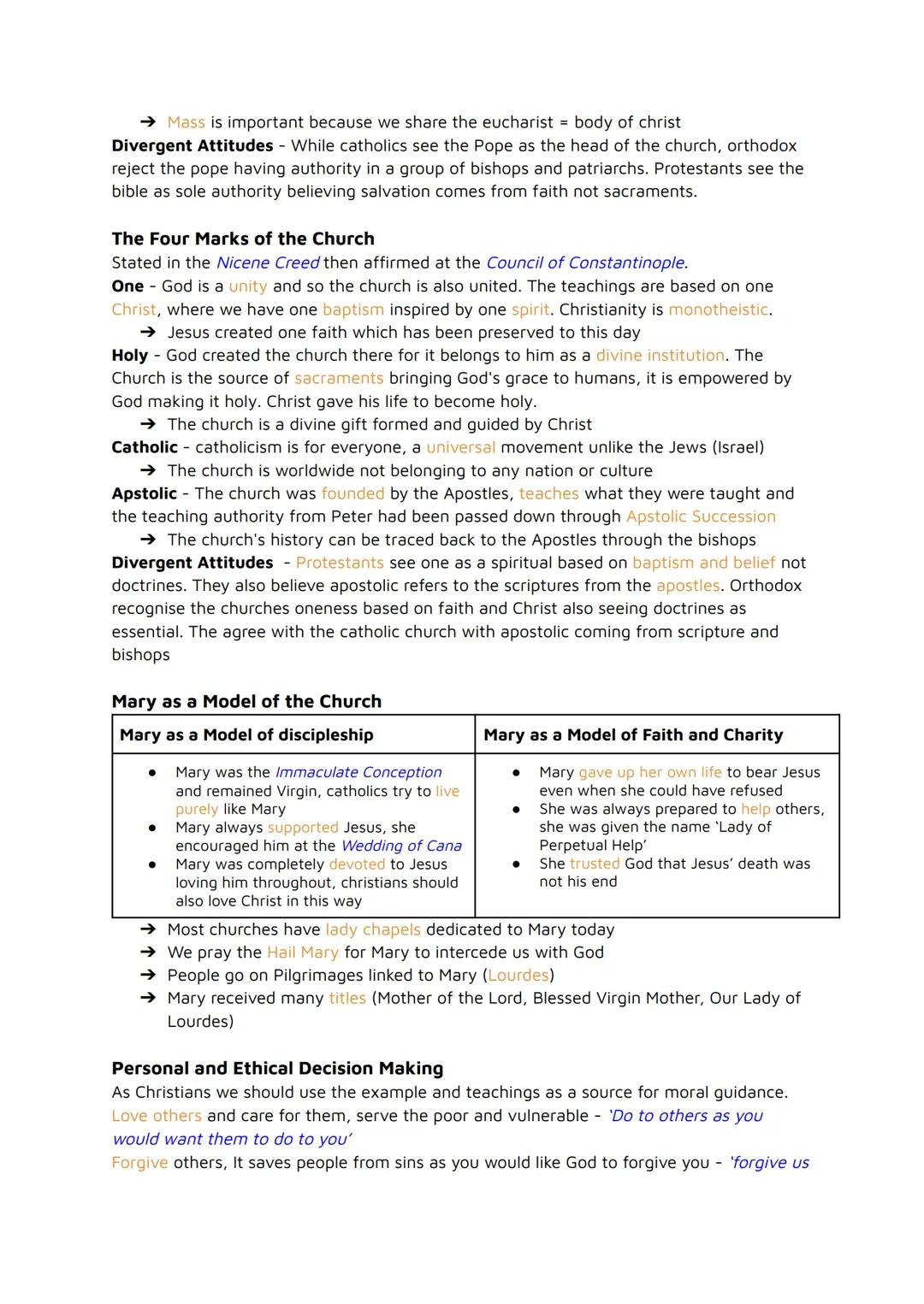 GCSE RE Catholic Christanity
Beliefs Practices Sources Forms
Catholic Beliefs
Trinity
God is one unequalled, unparalleled and undivided bein