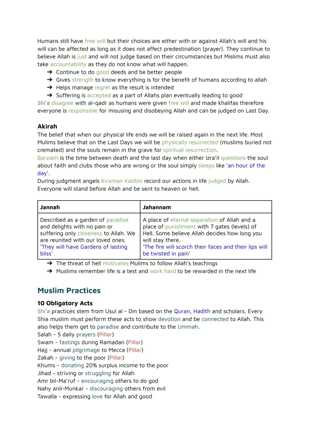 GCSE RE Islam
Beliefs Practices Sunni Shi'a
Muslim Beliefs
The 6 Beliefs
Believed by Sunni Muslims who are the majority of Islam. They belie