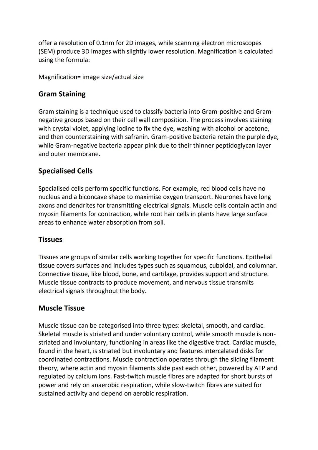 BTEC APPLIED SCIENCE UNIT 1 EXAM YR12
Biology
Cell Theory and Organisation
Cell theory is a fundamental concept in biology, stating that all