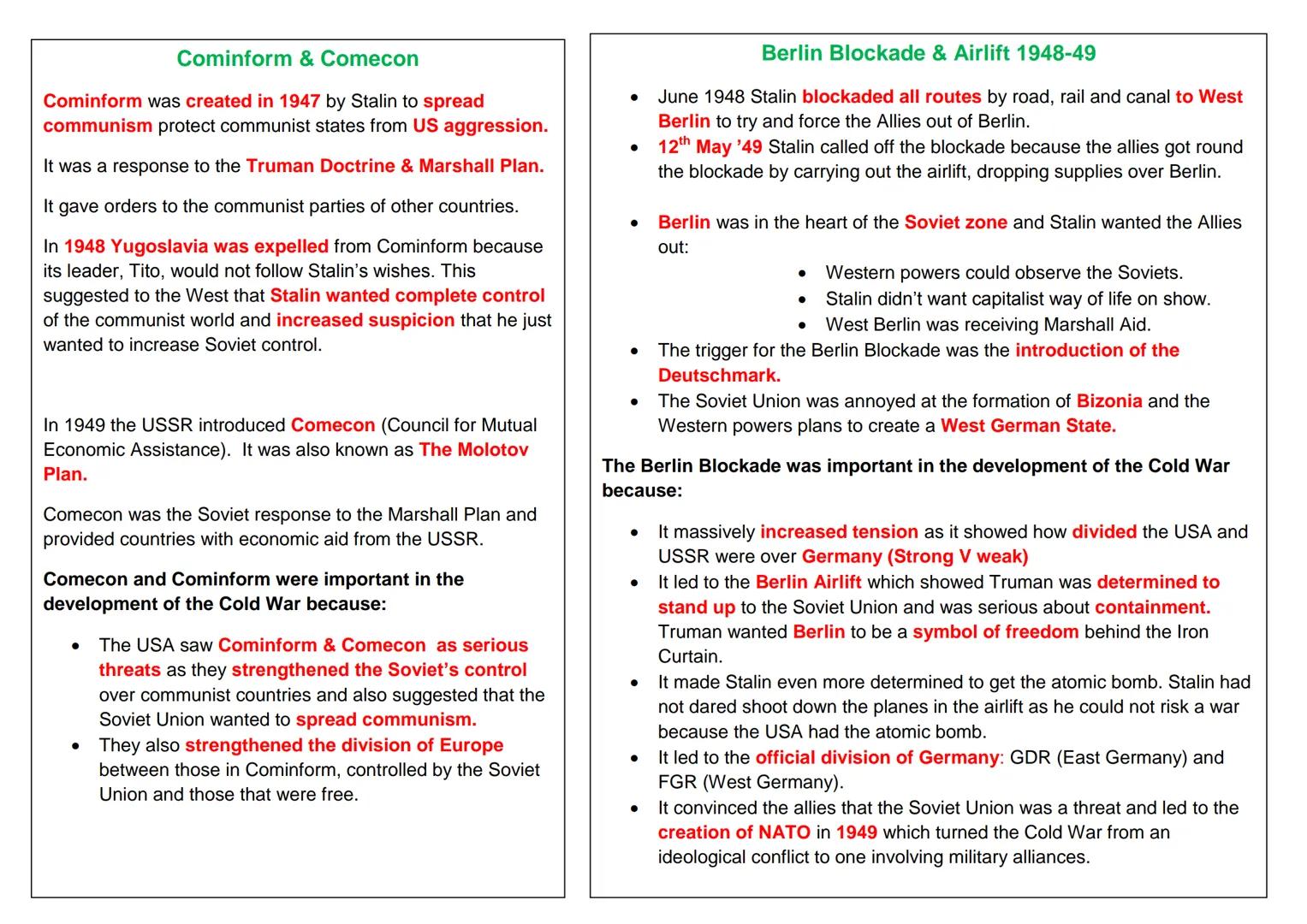 AQA GCSE History
End of Year Exam Revision
Unit 1
International Relations:
Conflict and Peace in the 20th
Century International Relations To
