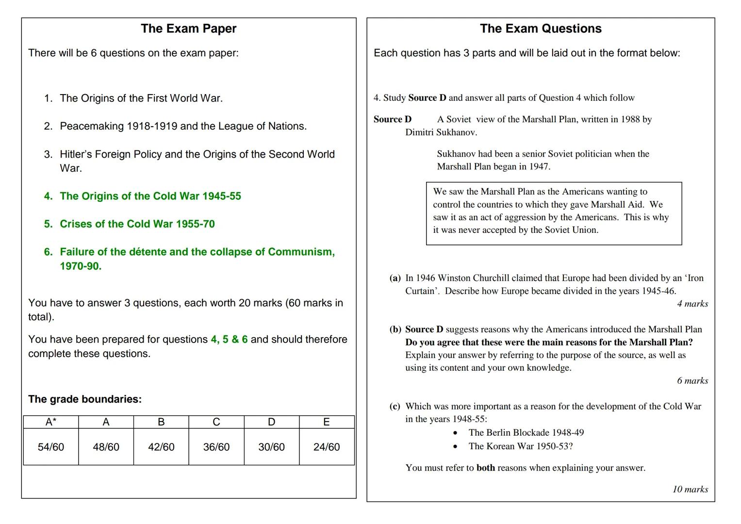 AQA GCSE History
End of Year Exam Revision
Unit 1
International Relations:
Conflict and Peace in the 20th
Century International Relations To