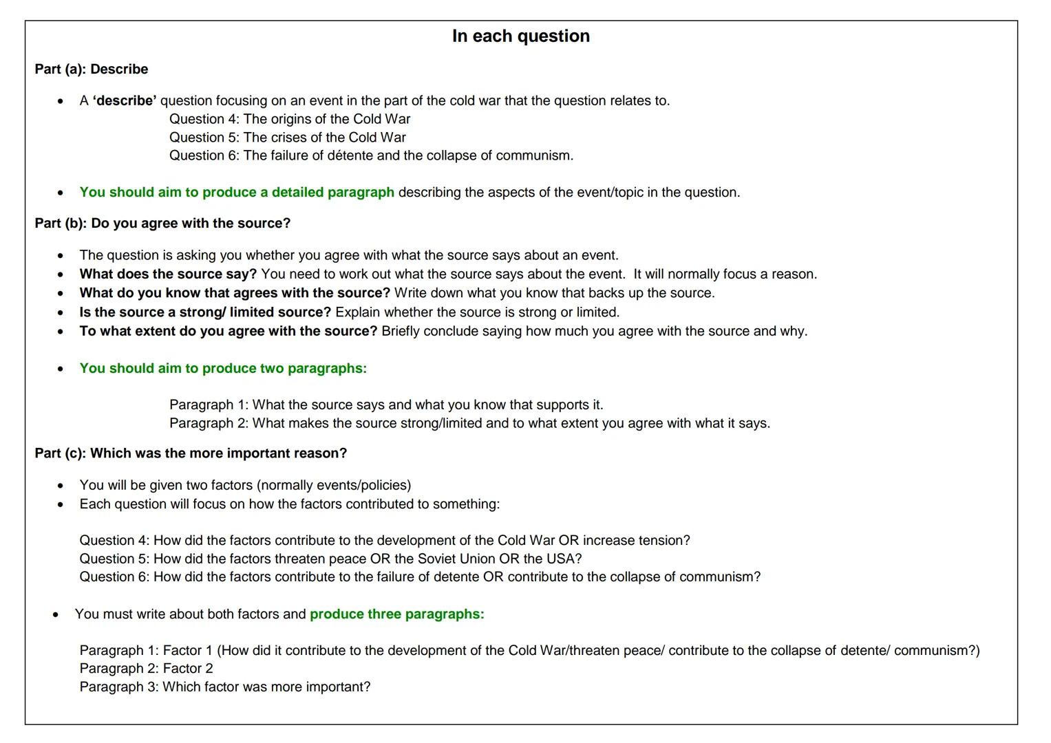 AQA GCSE History
End of Year Exam Revision
Unit 1
International Relations:
Conflict and Peace in the 20th
Century International Relations To