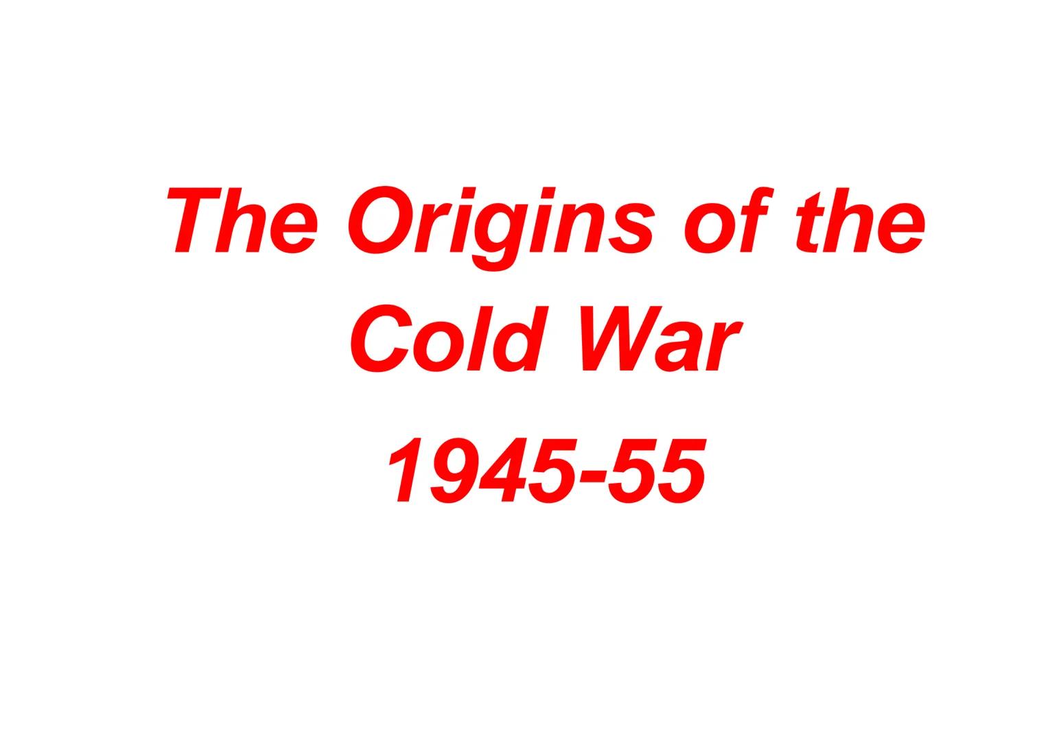 AQA GCSE History
End of Year Exam Revision
Unit 1
International Relations:
Conflict and Peace in the 20th
Century International Relations To