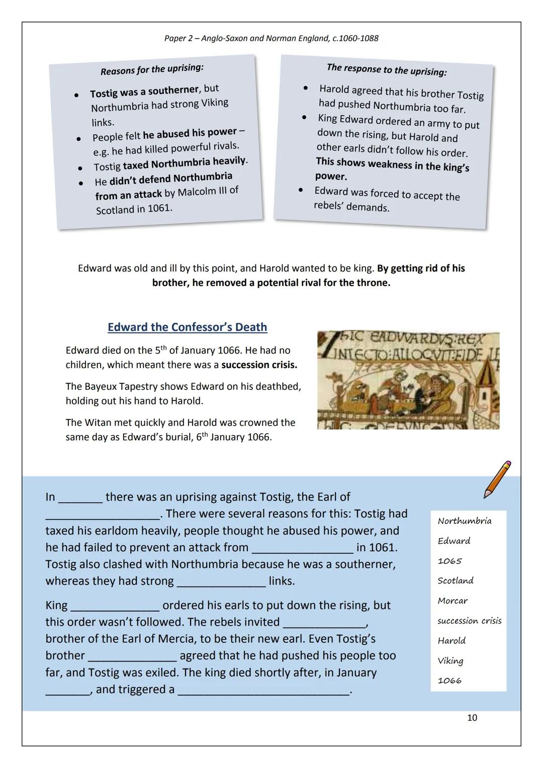 Paper 2-Anglo-Saxon and Norman England, c.1060-1088
Paper 2
British Depth Study:
Anglo-Saxon and
Norman England
c.1060-88
BARO D-REX
Name
..