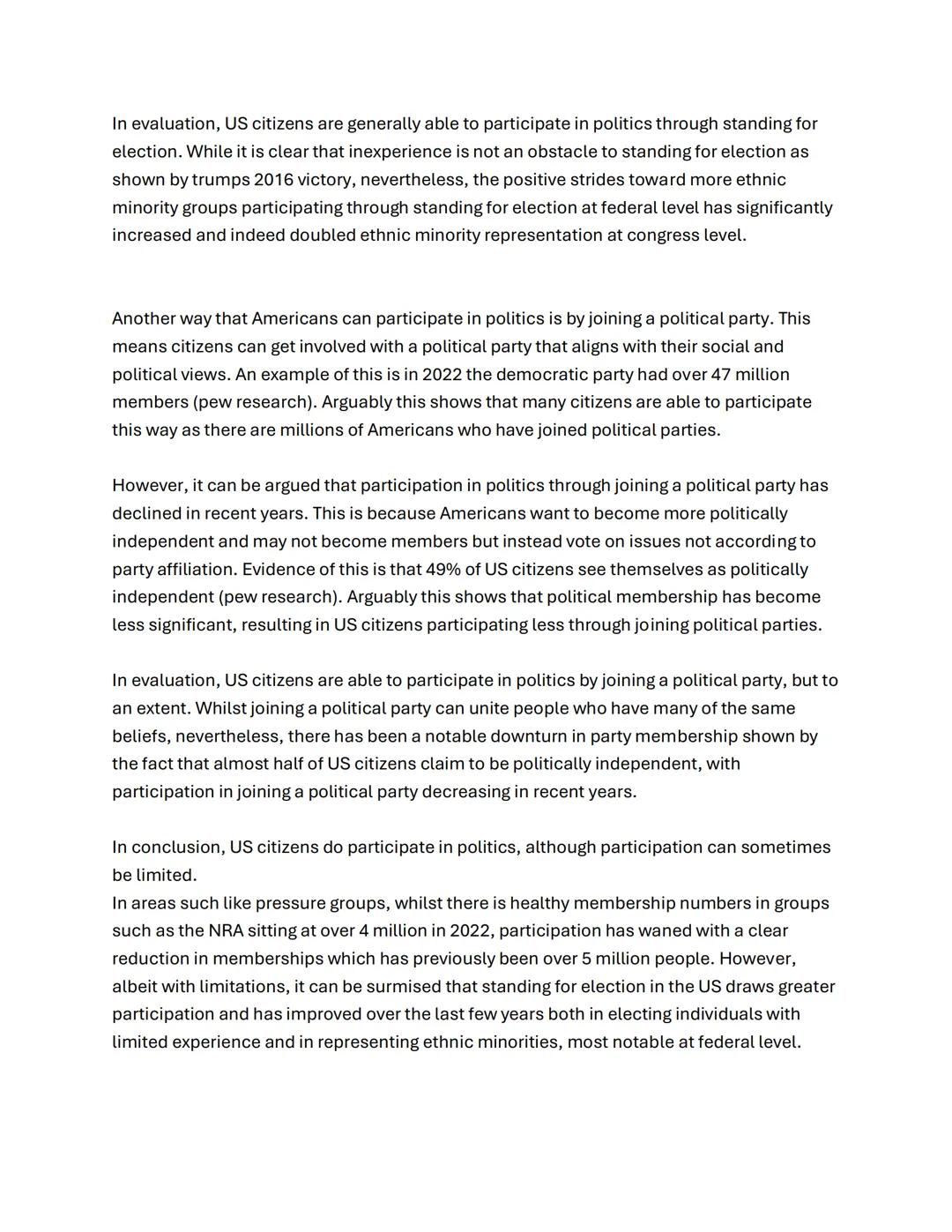 Modern studies essays
Participation
In the US citizens can. Participate in politics in many ways. The rights of all Americans are
enshrine