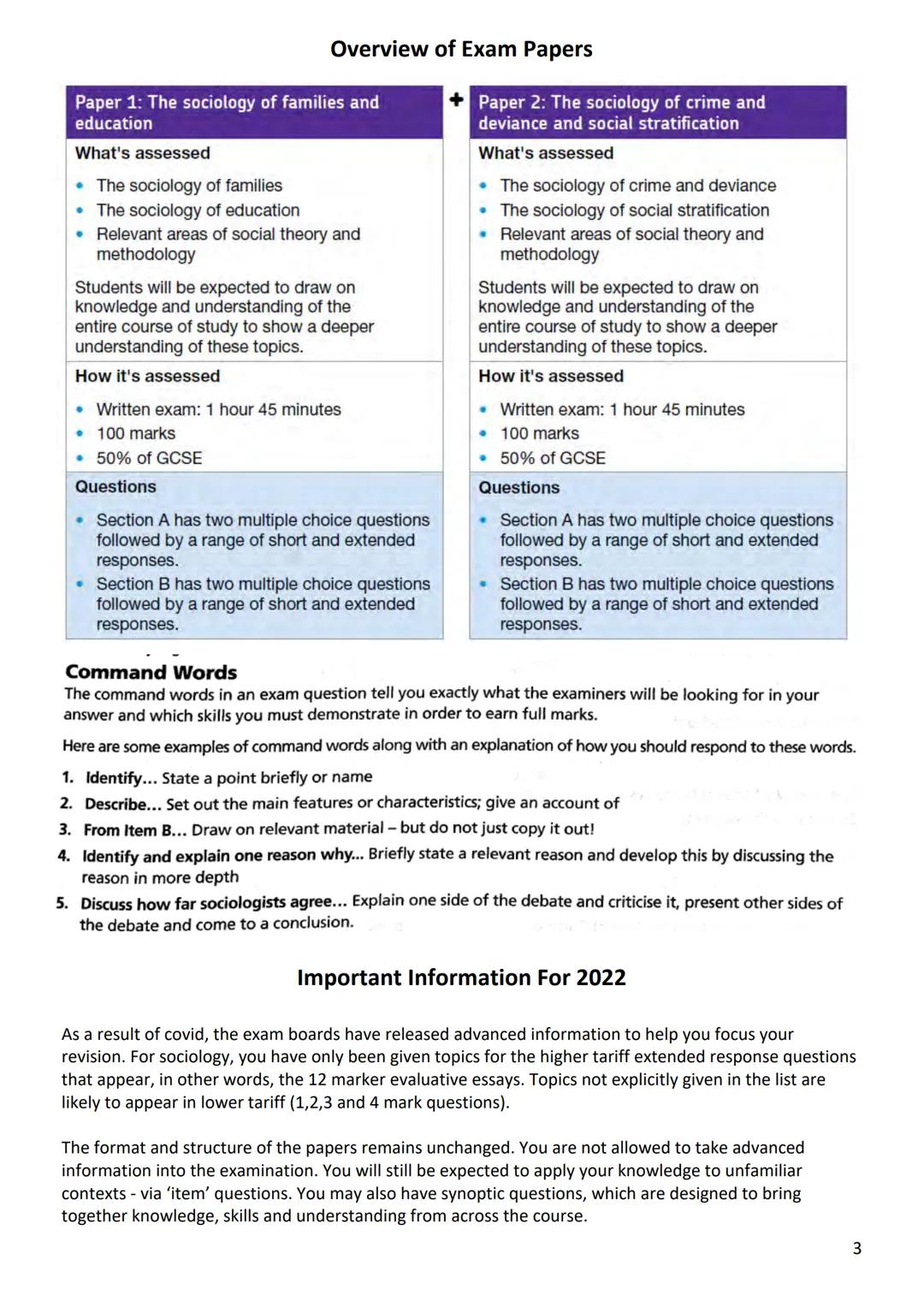 C Pym
AQA GCSE
Sectology
Final Revision Pack
Paper 1: Family and Education
Monday 16th May, PM
Paper 2: Crime and Deviance and Social
Strati