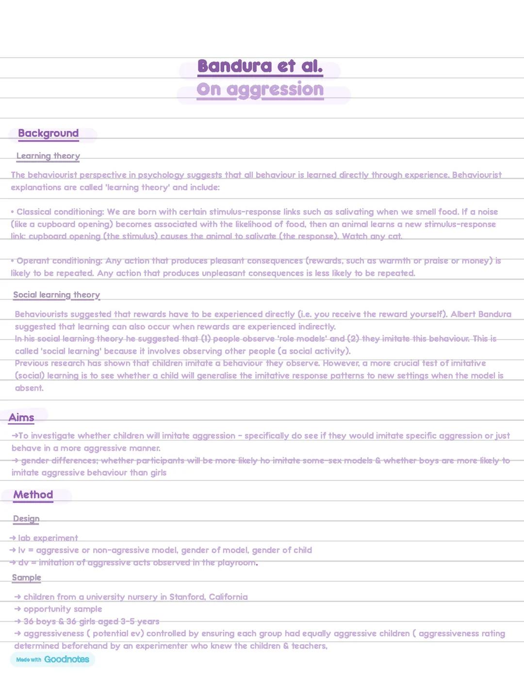 Bandura et al ~ Aggression