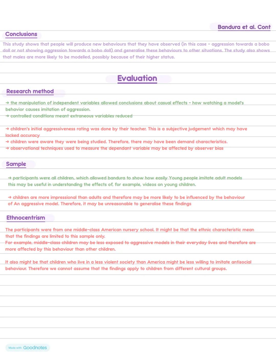 --- OCR Start ---
Bandura et al.
On aggression
Background
Learning theory
The behaviourist perspective in psychology suggests that all behav