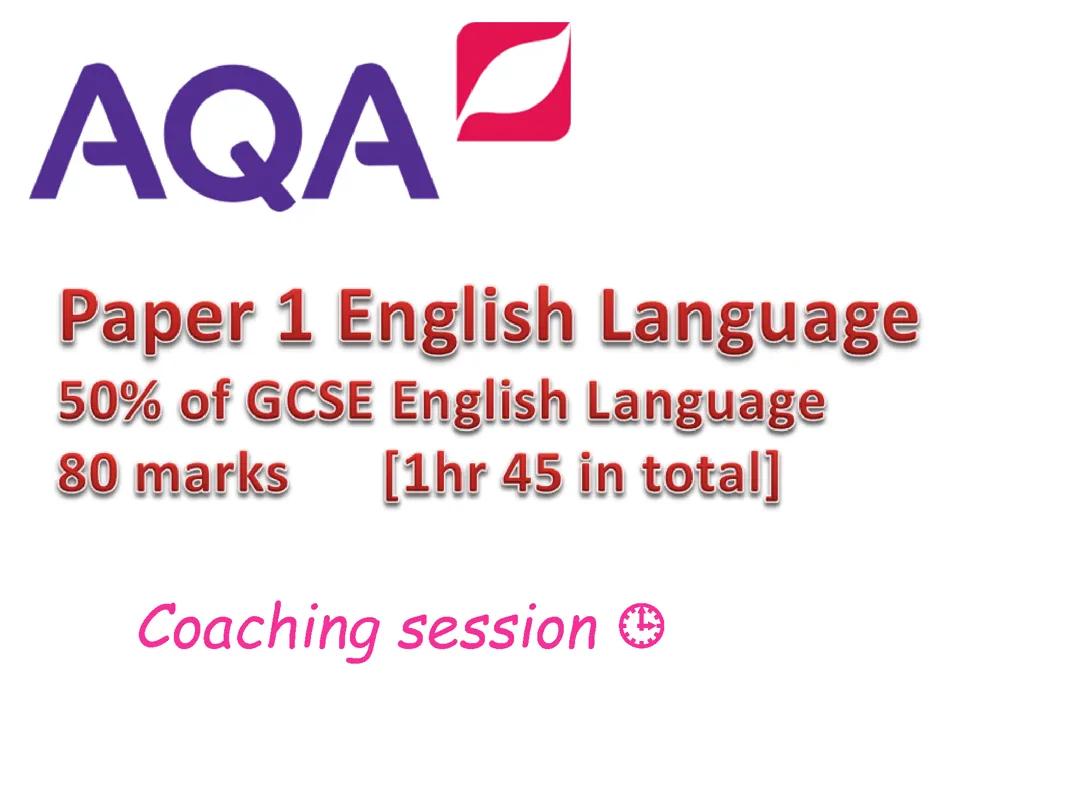 Language Paper 1 Pre-Exam Tips