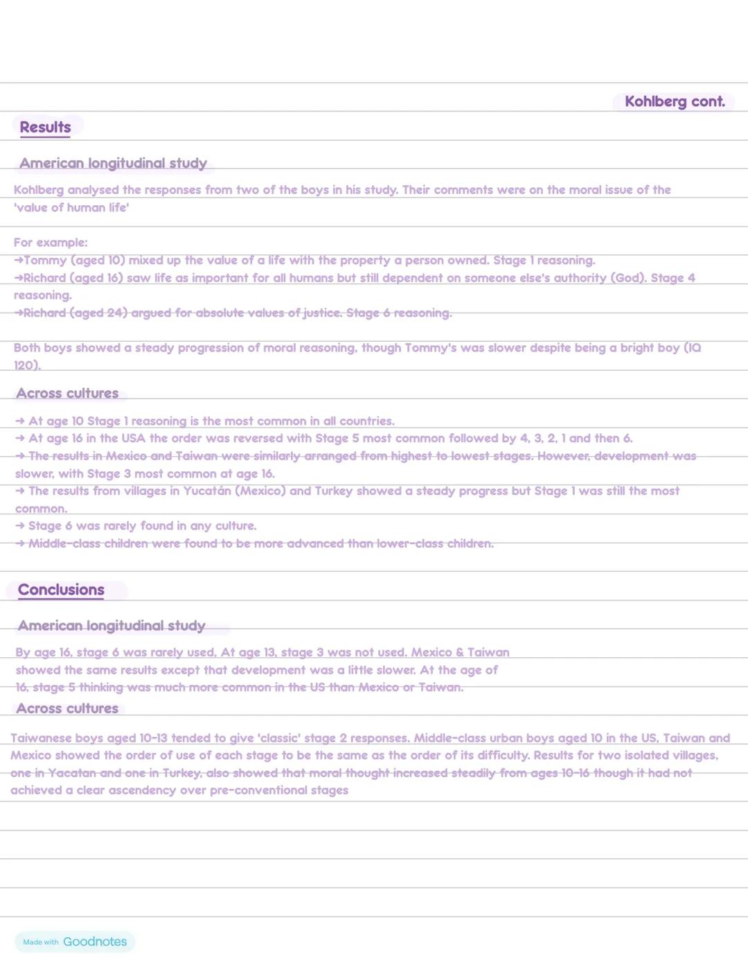 # Kohlberg
## Stages of moral development
### Theories on which the study is based
Freud's psychoanalytic theory
→ Freud proposed the exi