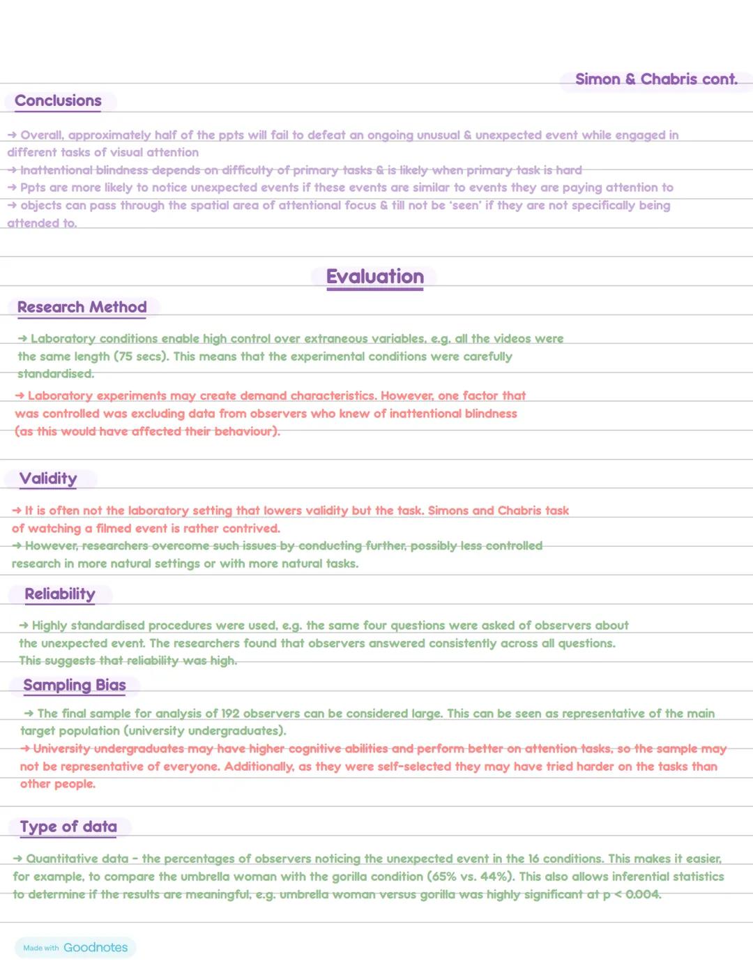 --- OCR Start ---
Simon & Chabris
Attention
Aim
→ To investigate the influence of several factors on inattentional blindness
→ The effect of