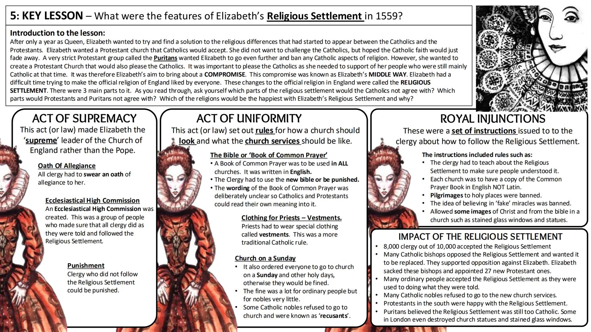 # Elizabethan England 1558-
188
Paper 2: Information Booklet 1: How was Society and Government organised when Elizabeth came to the throne
