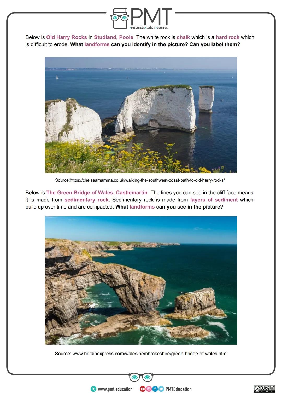 --- OCR Start ---
PMT
-resources-tuition-courses
AQA Geography GCSE
Coastal Landscapes in the UK
Detailed Notes
This work by PMT Education i