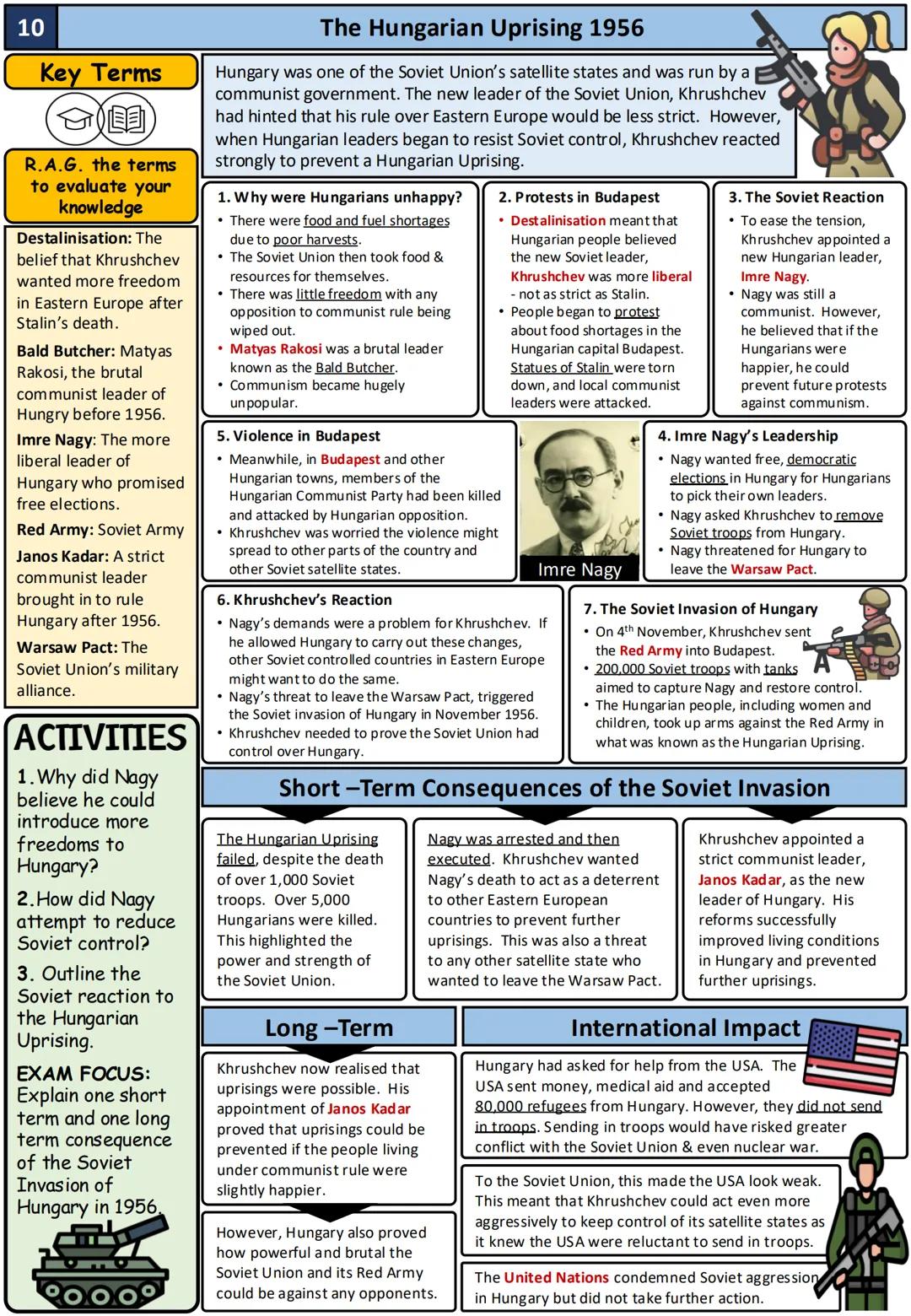 # 1
# Key Terms
R.A.G. the terms
to evaluate your
knowledge
Cold War: A time of
increased tensions
between the USA and
its capitalist all