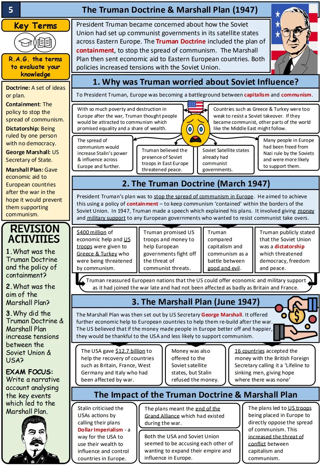 # 1
# Key Terms
R.A.G. the terms
to evaluate your
knowledge
Cold War: A time of
increased tensions
between the USA and
its capitalist all