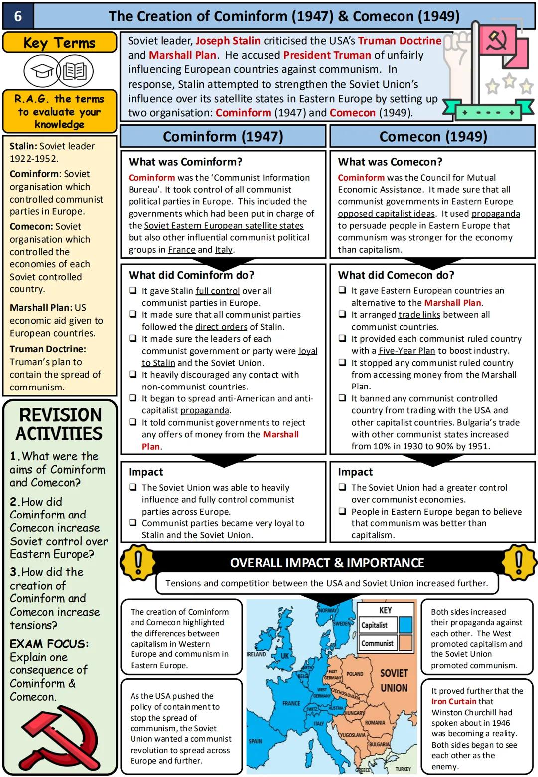 # 1
# Key Terms
R.A.G. the terms
to evaluate your
knowledge
Cold War: A time of
increased tensions
between the USA and
its capitalist all