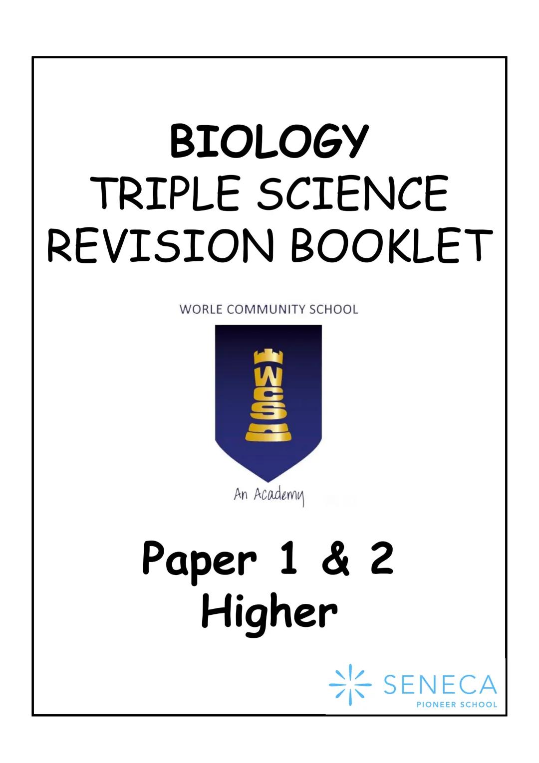 biology revision booklet higher