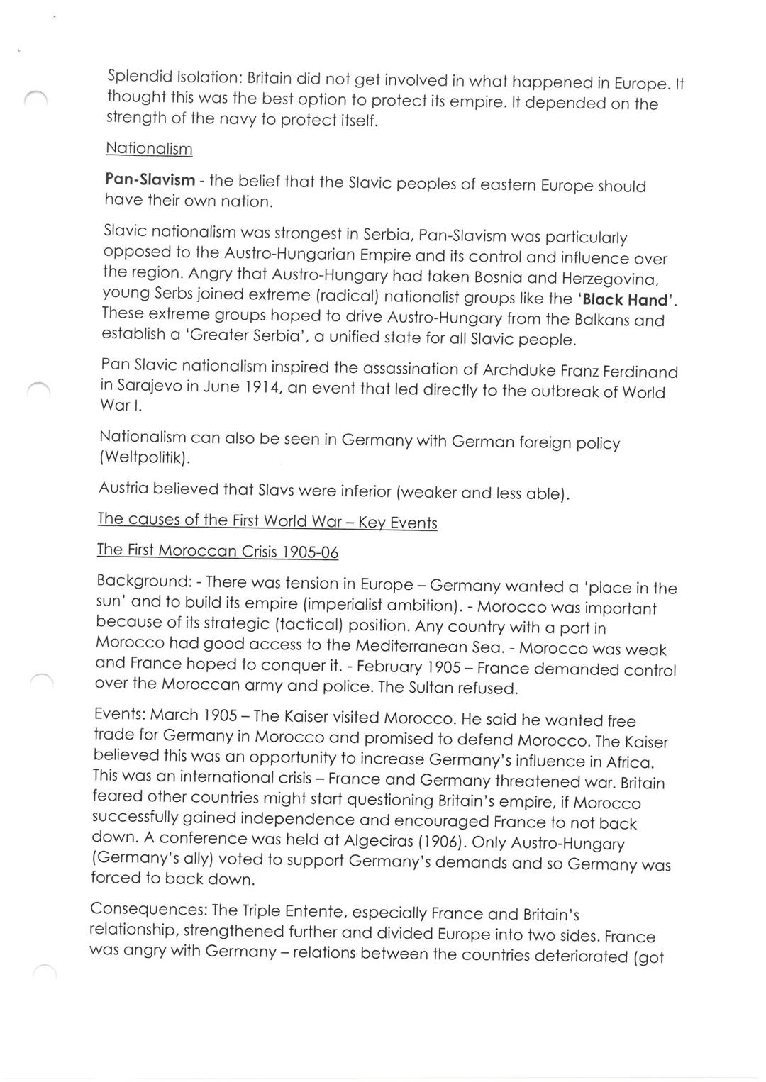 --- OCR Start ---
Conflict and Tension: the First World War, 1894-1918
The causes of the First World War - background
From the spec
• The Al
