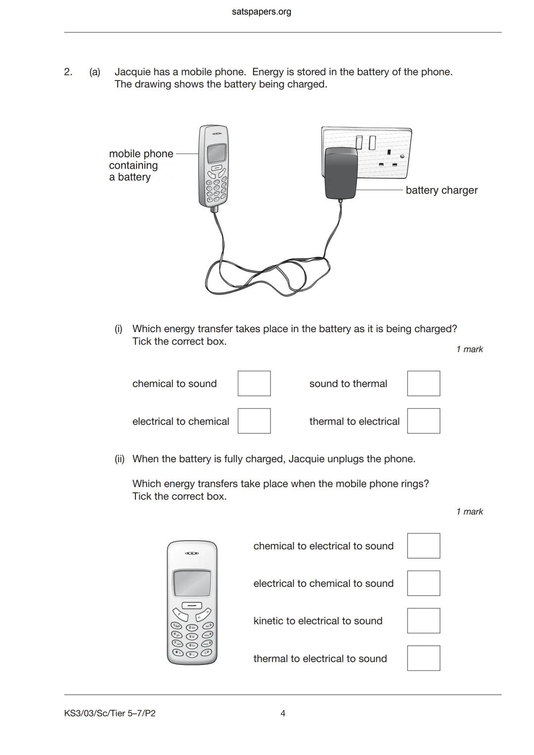 satspapers.org
Sc
KEY STAGE
3
TIER
5-7
2003
Science test
Paper 2
Please read this page, but do not open the booklet until your
teacher te