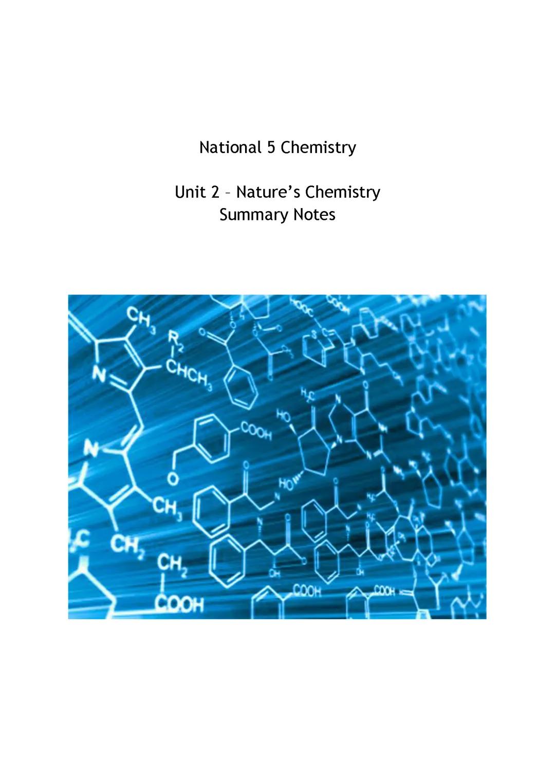 Nat 5 chemistry unit 2
