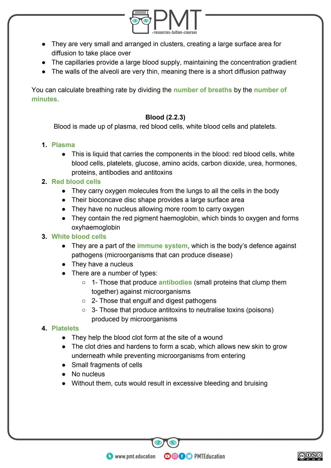 PMT
-resources-tuition-courses
AQA Biology GCSE
Topic 2: Organisation
Notes
Content in bold is for higher tier only.
Content is for both s