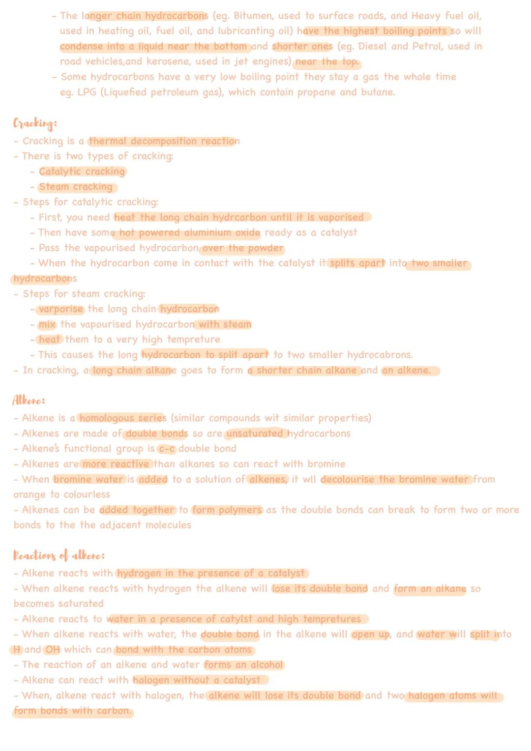 --- OCR Start ---
Hydrocarbons:
Organic Chemisty
- Any compound that contains carbon and hydrogen only.
Alkanes
- A type of hydrocarbon
Exam