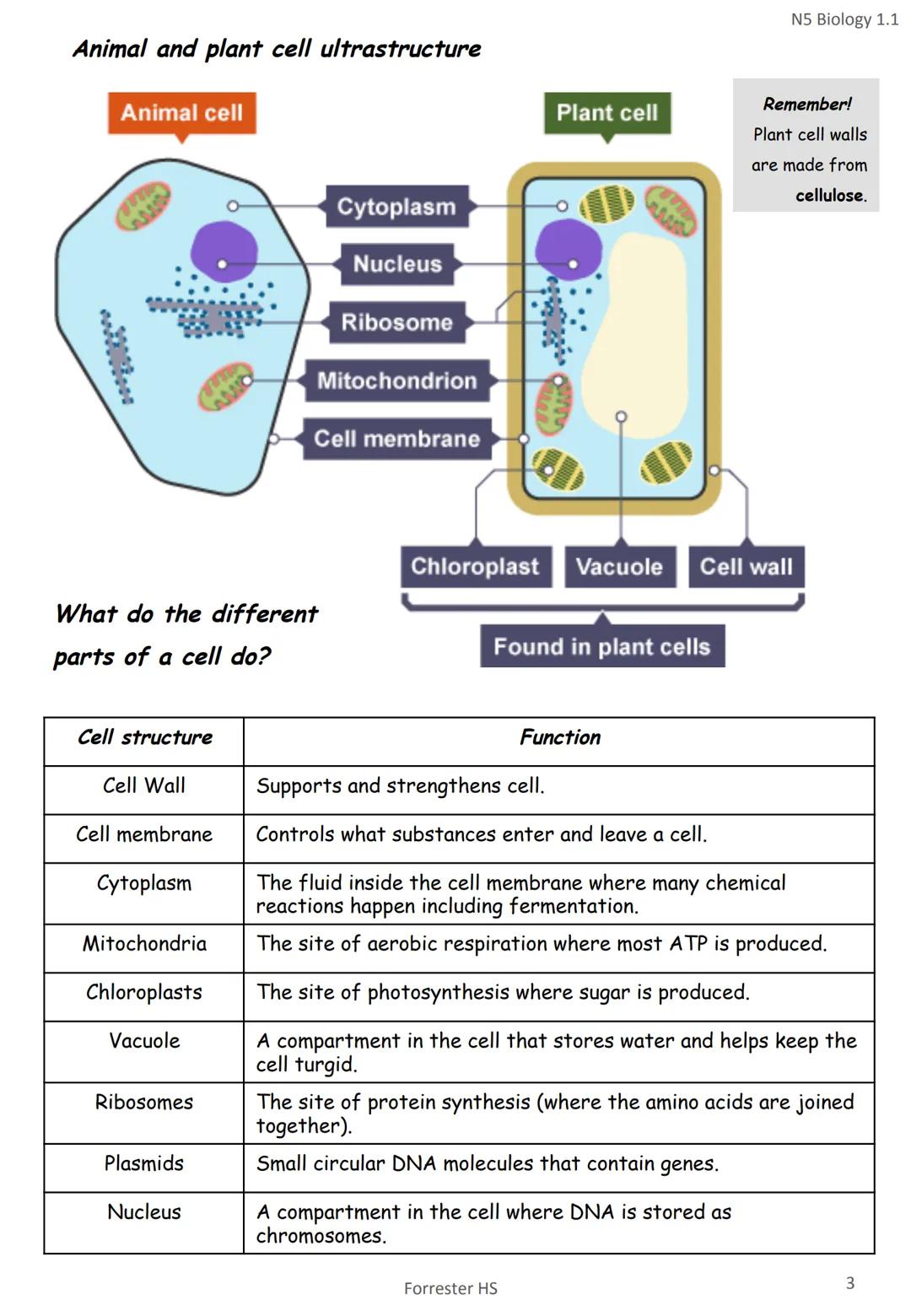 # National 5 Biology
# Unit 1
Key area | Page
------- | --------
1. Cell Structure | 1
2. Transport across cell membranes | 6
3. DNA and t