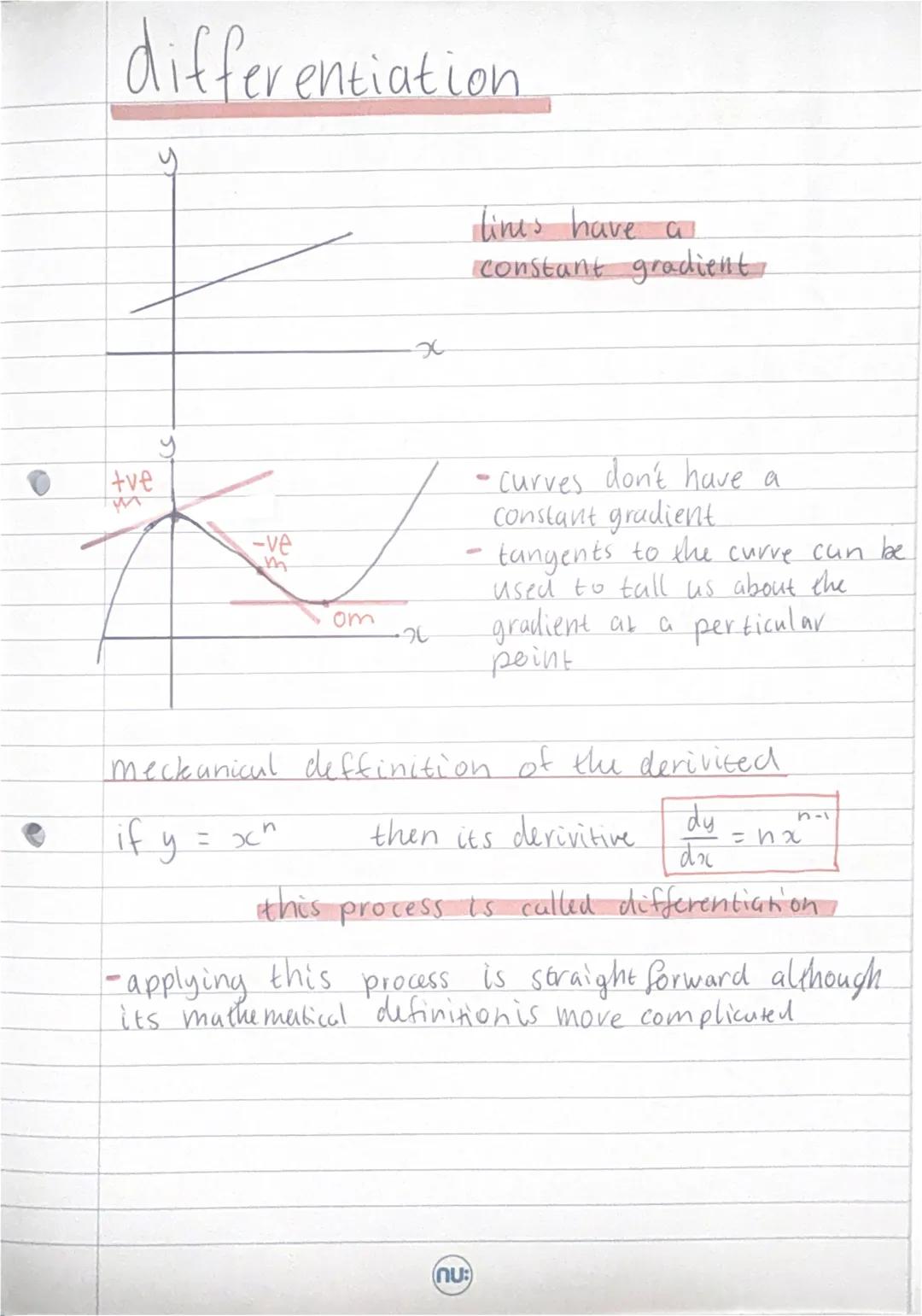 Chill differentiation-L
from N5 we learned the rules of indices.
Rule 1:
$x^a \times x^b = x^{a+b}$
Rule 2:
$x^a \div x^b = x^{a-b}$
Rule 3: