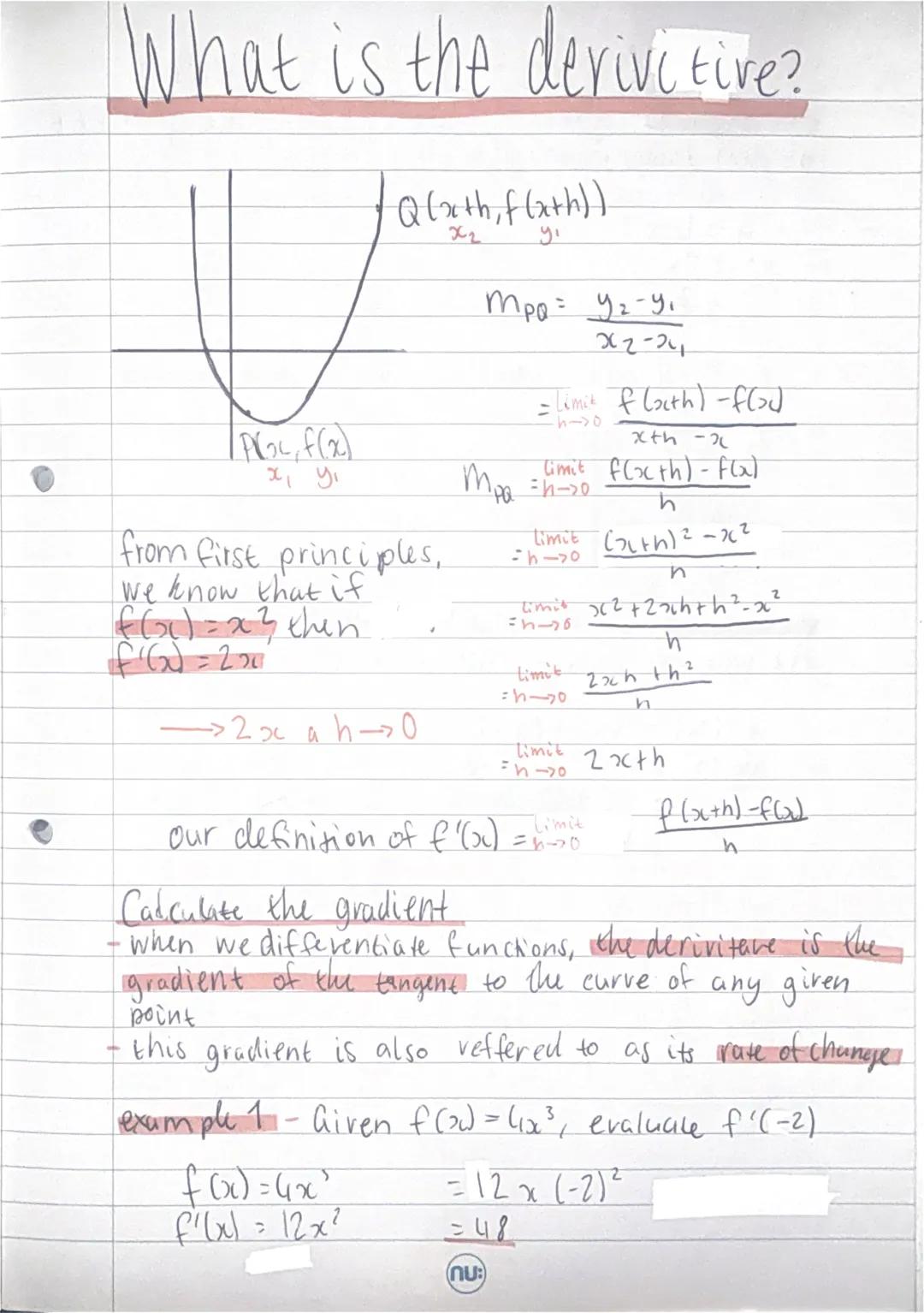 Chill differentiation-L
from N5 we learned the rules of indices.
Rule 1:
$x^a \times x^b = x^{a+b}$
Rule 2:
$x^a \div x^b = x^{a-b}$
Rule 3: