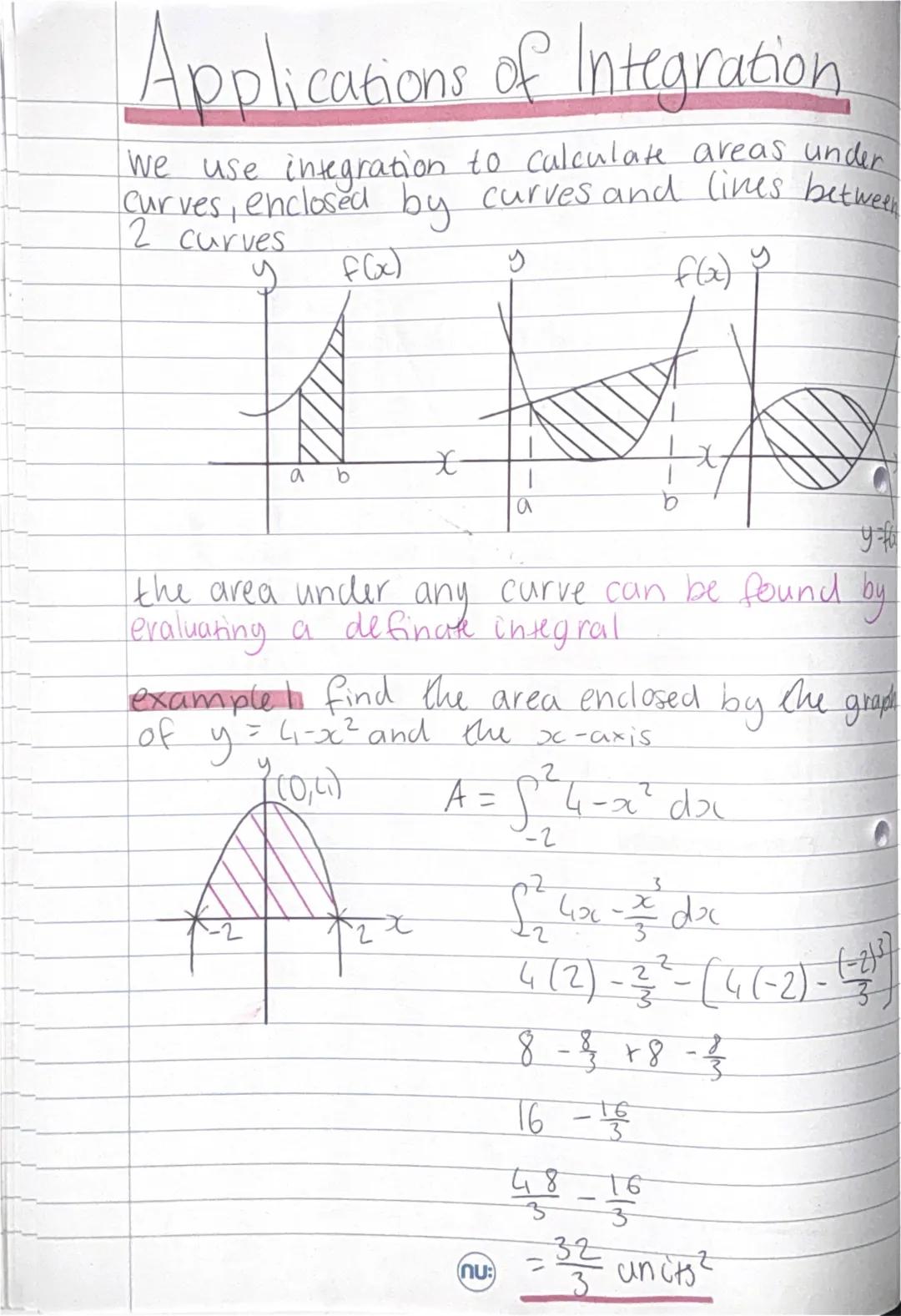 # Ch12 - Integration (1)
if $y = f(x)$ then we can differentiate to get
$\frac{dy}{dx} = f'(x)$
to integrate is to reverse the process
in g