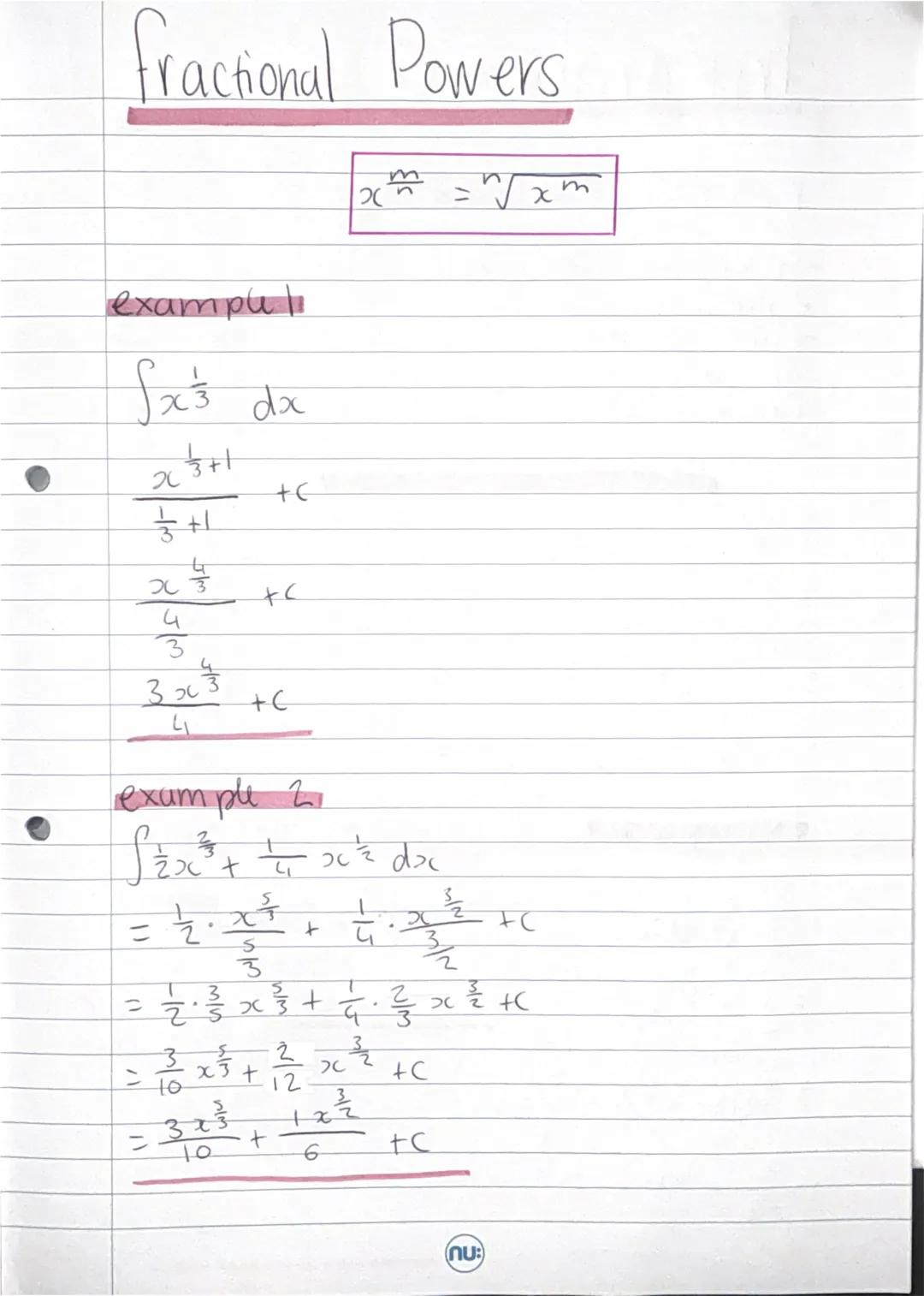 # Ch12 - Integration (1)
if $y = f(x)$ then we can differentiate to get
$\frac{dy}{dx} = f'(x)$
to integrate is to reverse the process
in g
