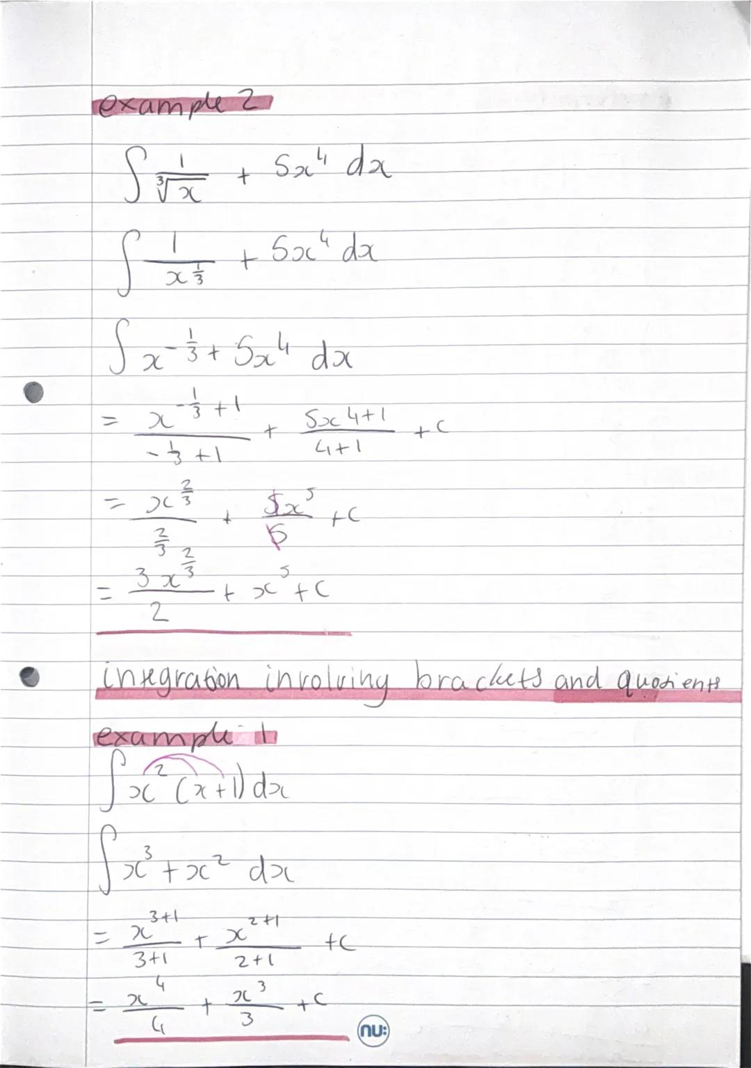 # Ch12 - Integration (1)
if $y = f(x)$ then we can differentiate to get
$\frac{dy}{dx} = f'(x)$
to integrate is to reverse the process
in g