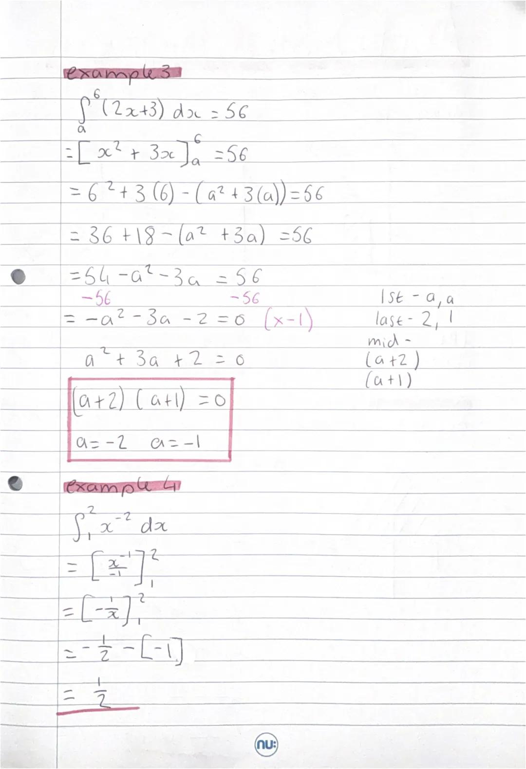 # Ch12 - Integration (1)
if $y = f(x)$ then we can differentiate to get
$\frac{dy}{dx} = f'(x)$
to integrate is to reverse the process
in g