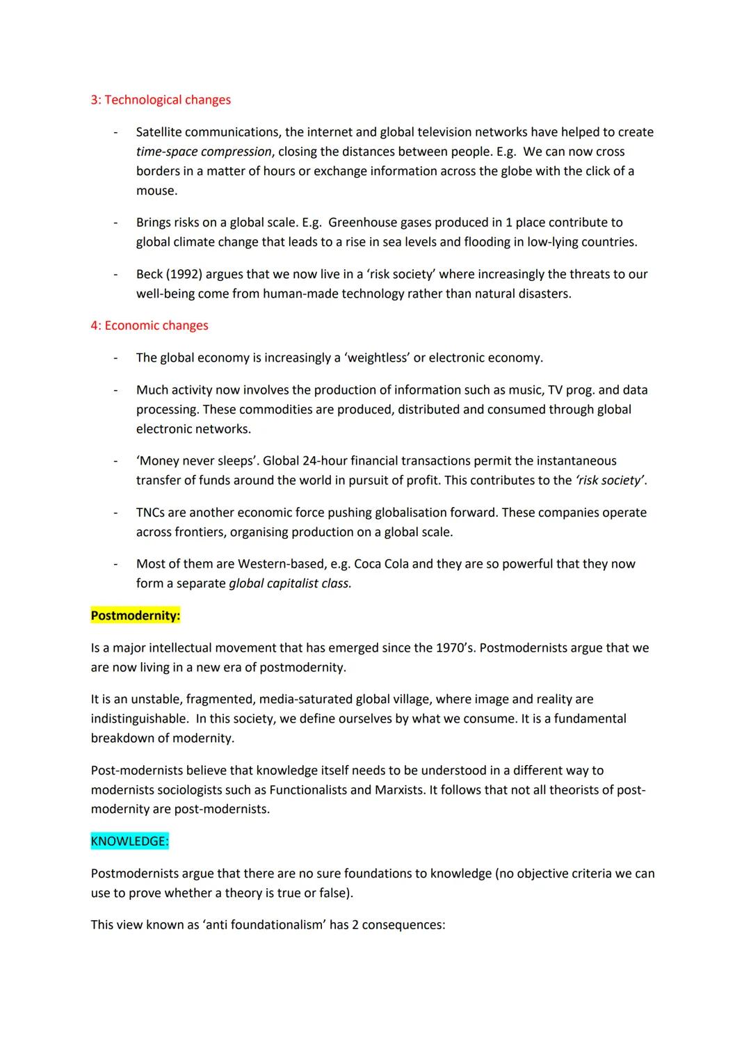 Modernity, Post-Modernity & Late Modernity:
Modernity:
This is the "modern" period which began in Europe several hundred years ago.
Moder
