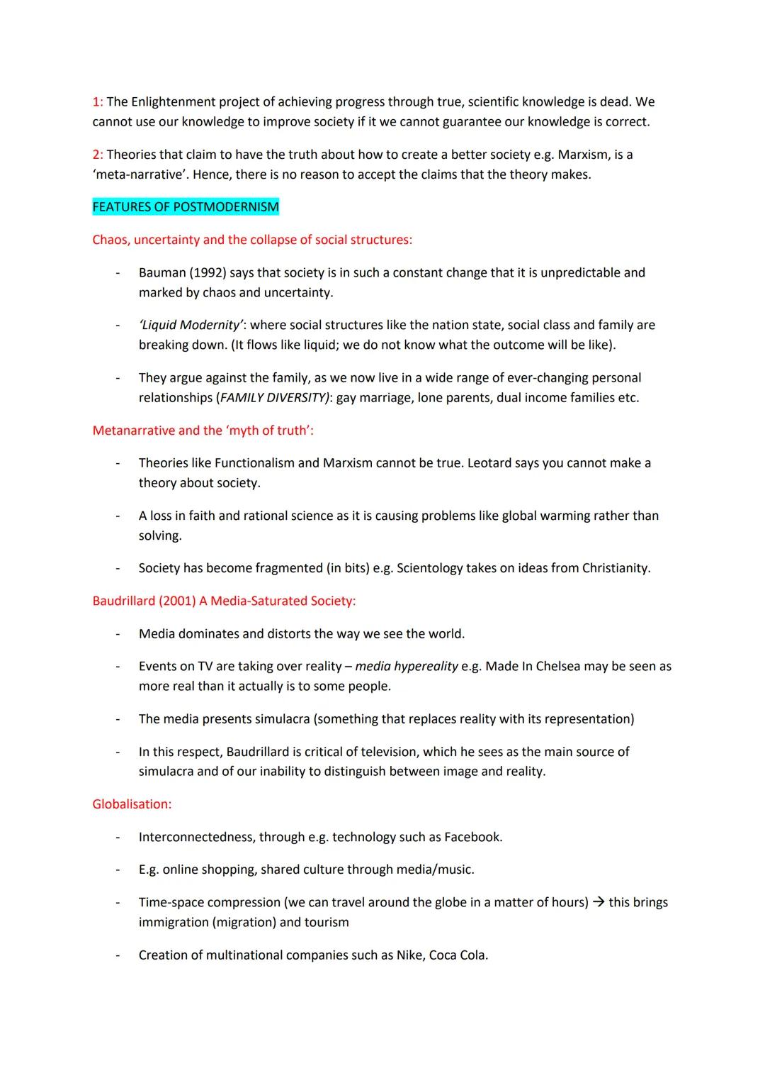 Modernity, Post-Modernity & Late Modernity:
Modernity:
This is the "modern" period which began in Europe several hundred years ago.
Moder