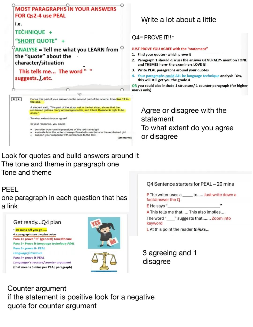 Language P2 # English Language P2
Reading Time
* Use this to actually read both texts!
* Highlight elements for each questions in
diffe