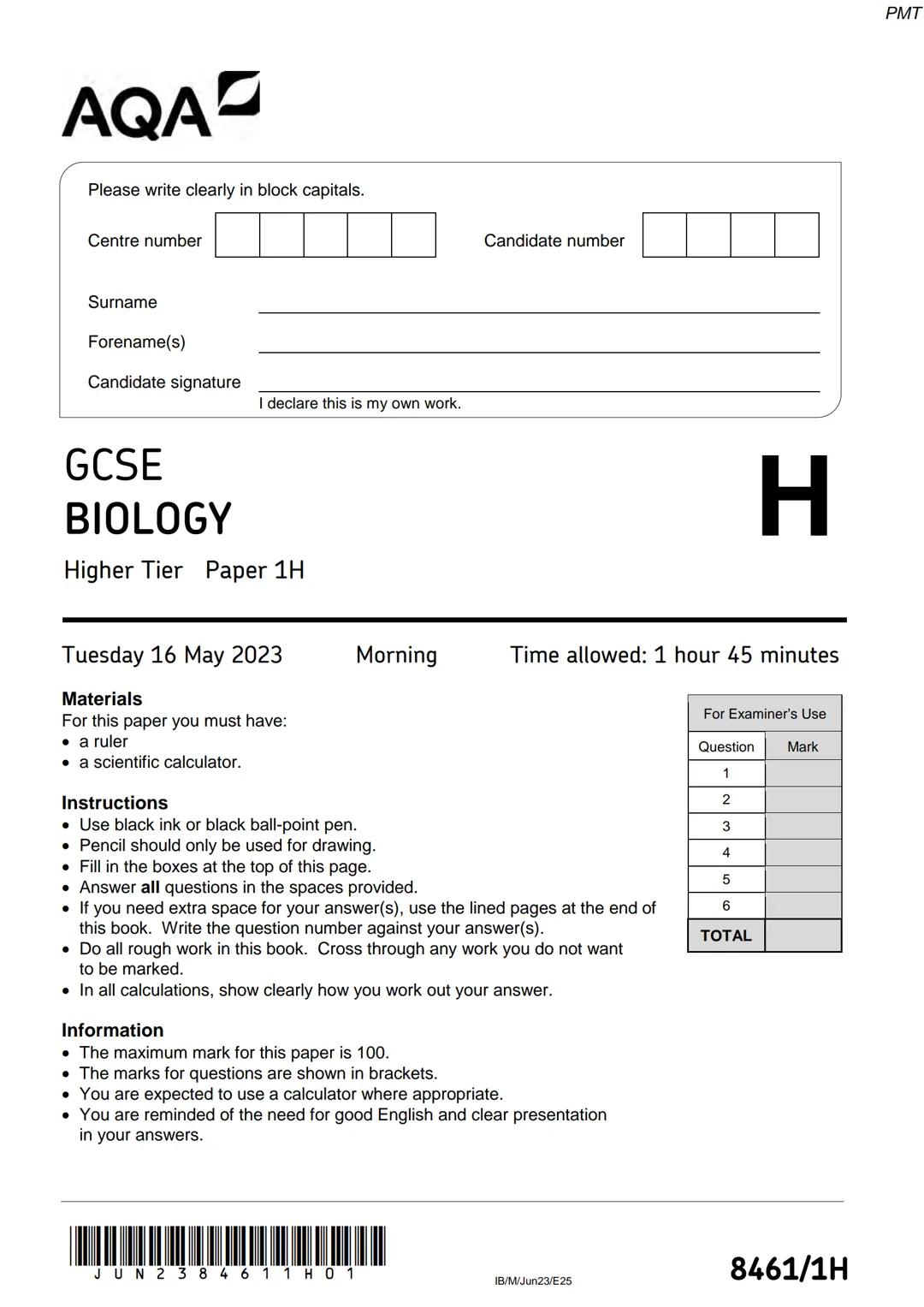 --- OCR Start ---
AQA
Please write clearly in block capitals.
Centre number
Surname
Forename(s)
Candidate signature
GCSE
Candidate number
I