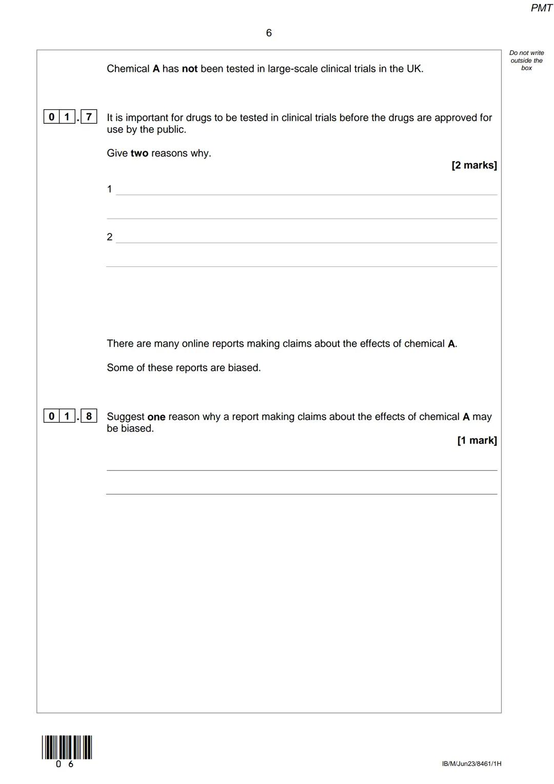 --- OCR Start ---
AQA
Please write clearly in block capitals.
Centre number
Surname
Forename(s)
Candidate signature
GCSE
Candidate number
I