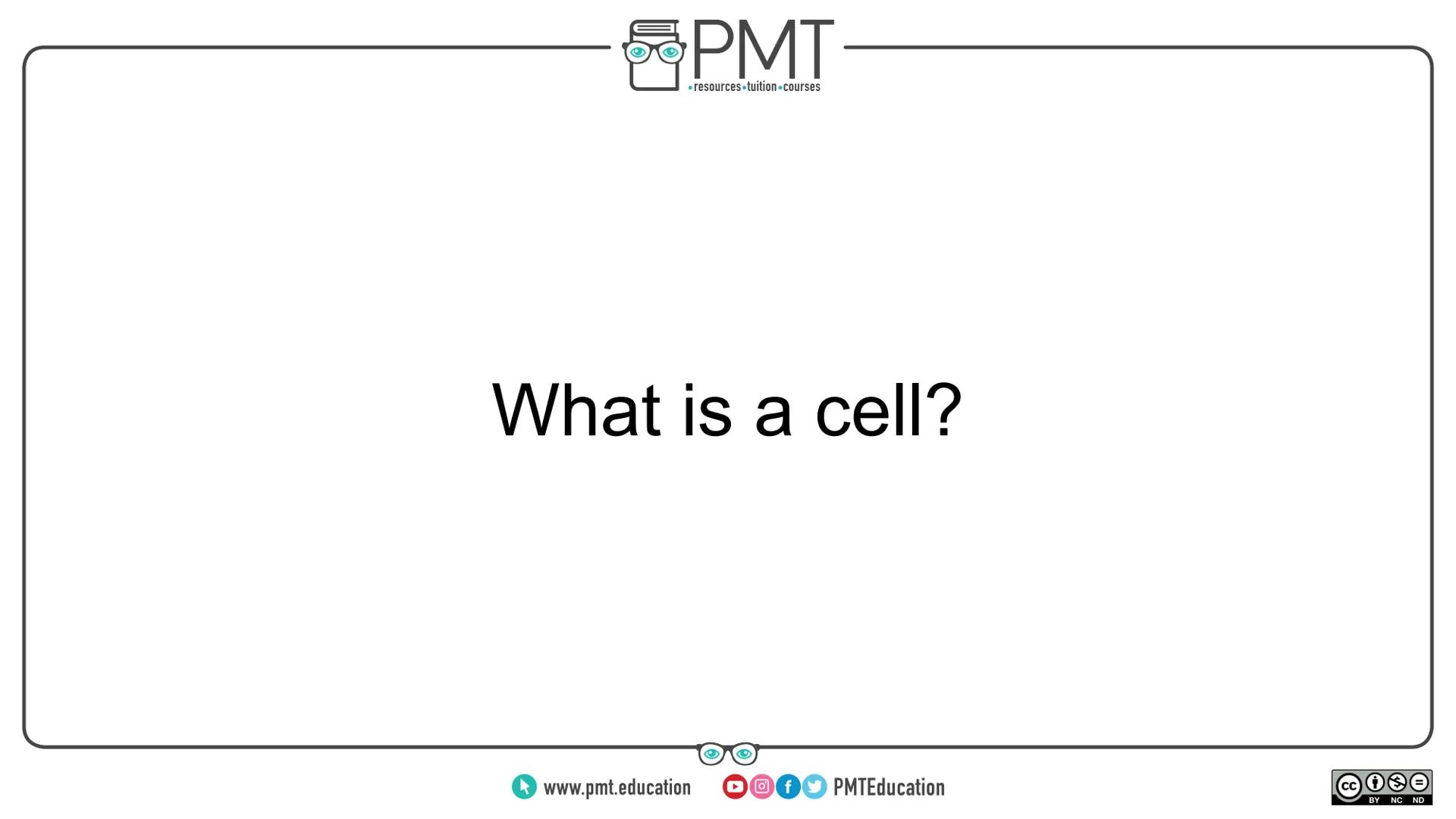 --- OCR Start ---
PMT
⚫resources tuition-courses
AQA Biology GCSE
2.1 - Principles of Organisation
Flashcards
This work by PMT Education is