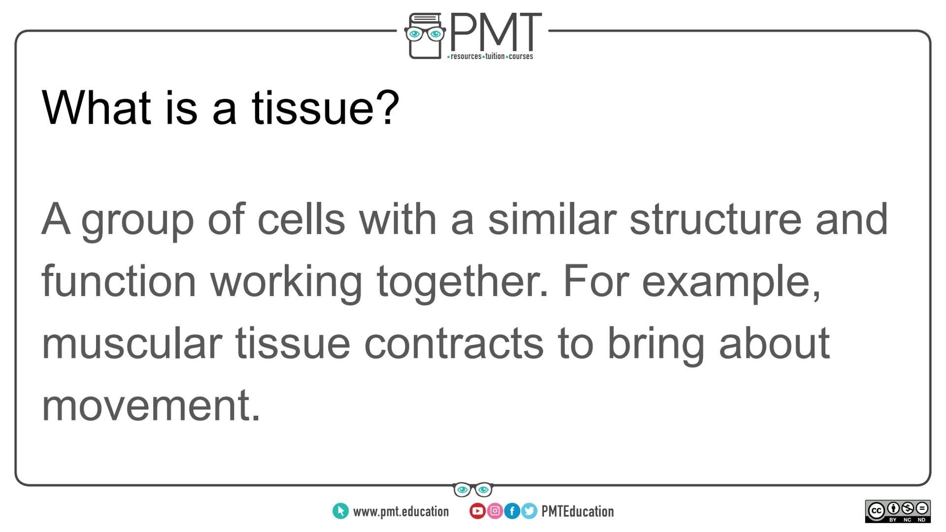 --- OCR Start ---
PMT
⚫resources tuition-courses
AQA Biology GCSE
2.1 - Principles of Organisation
Flashcards
This work by PMT Education is