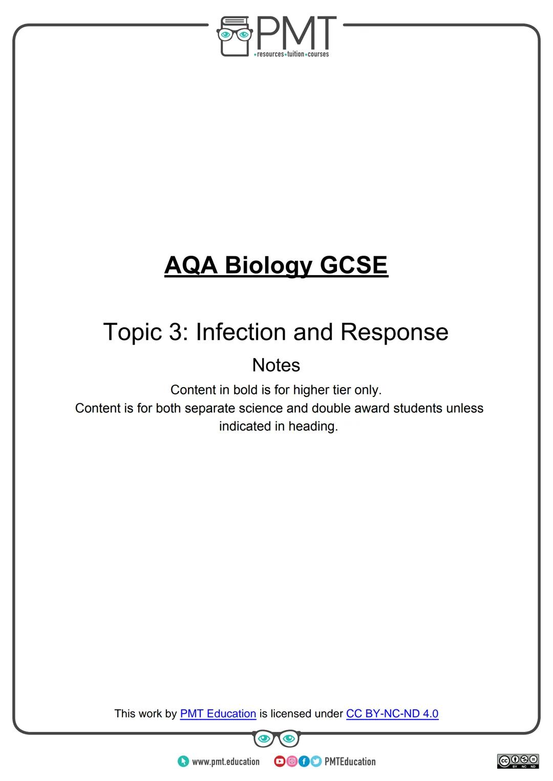 B3 Detailed notes Biology paper 1