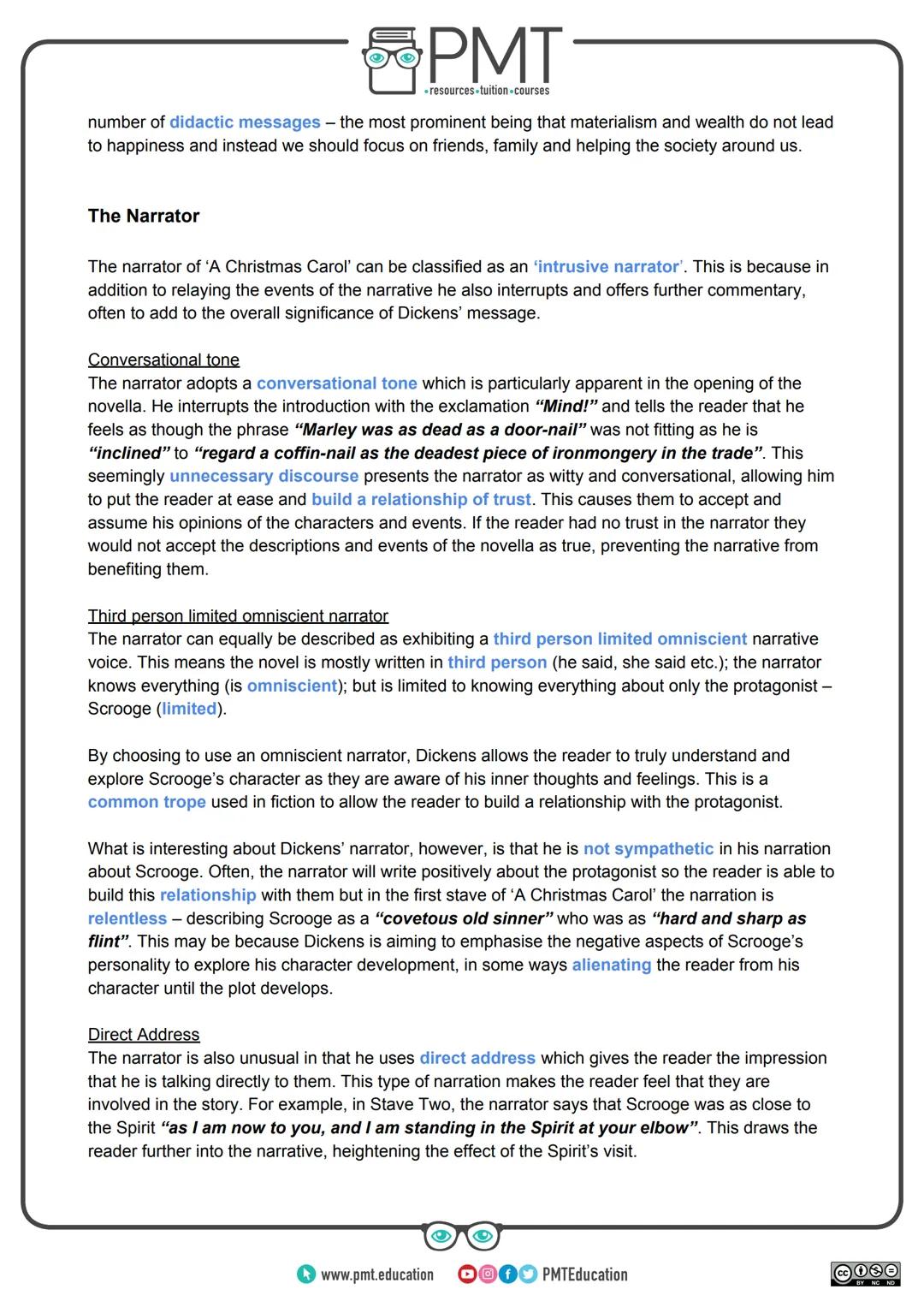 PMT
-resources-tuition-courses
# AQA English Literature GCSE
## A Christmas Carol
Overview of Text
This work by PMT Education is license