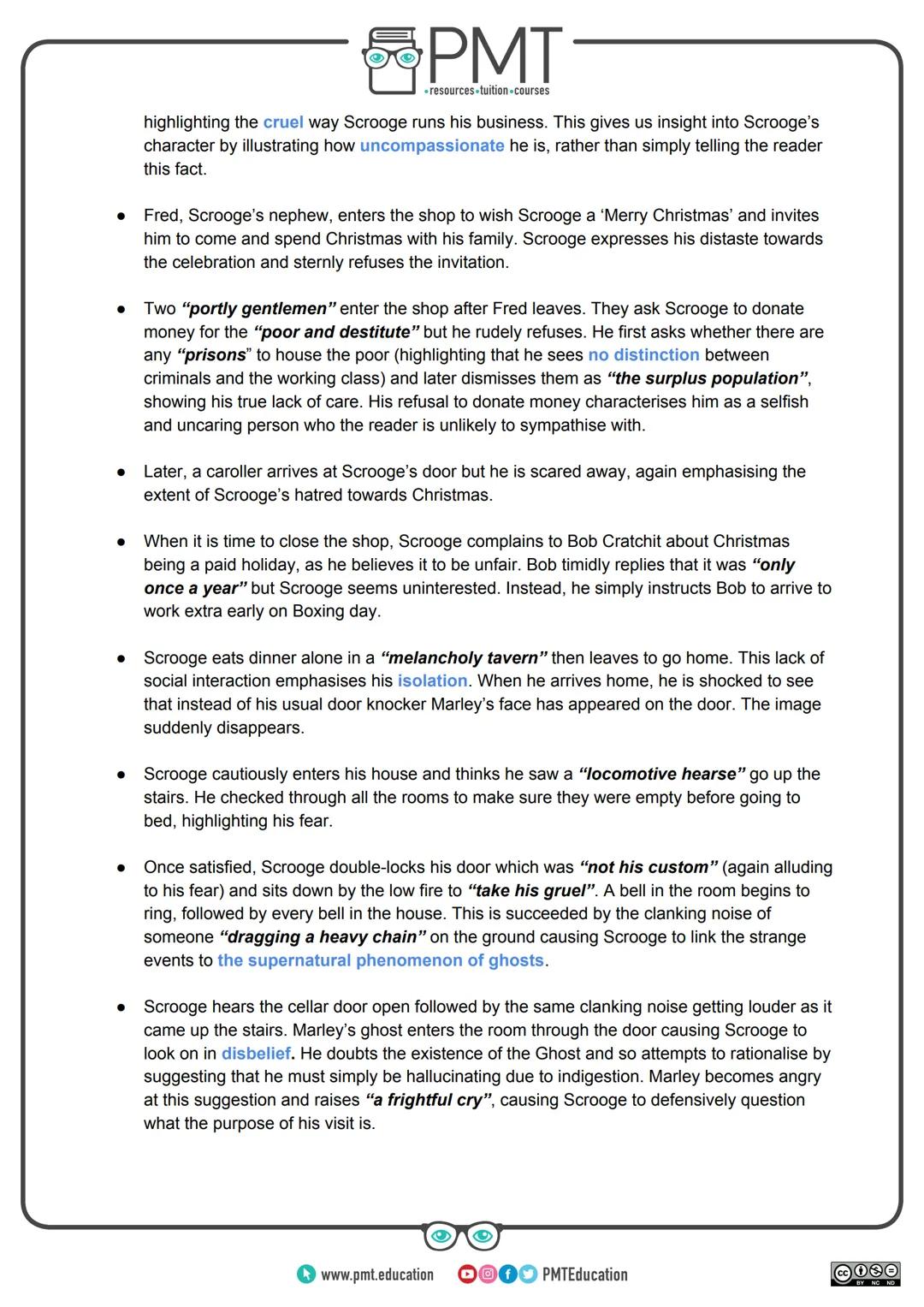PMT
-resources-tuition-courses
# AQA English Literature GCSE
## A Christmas Carol
Overview of Text
This work by PMT Education is license