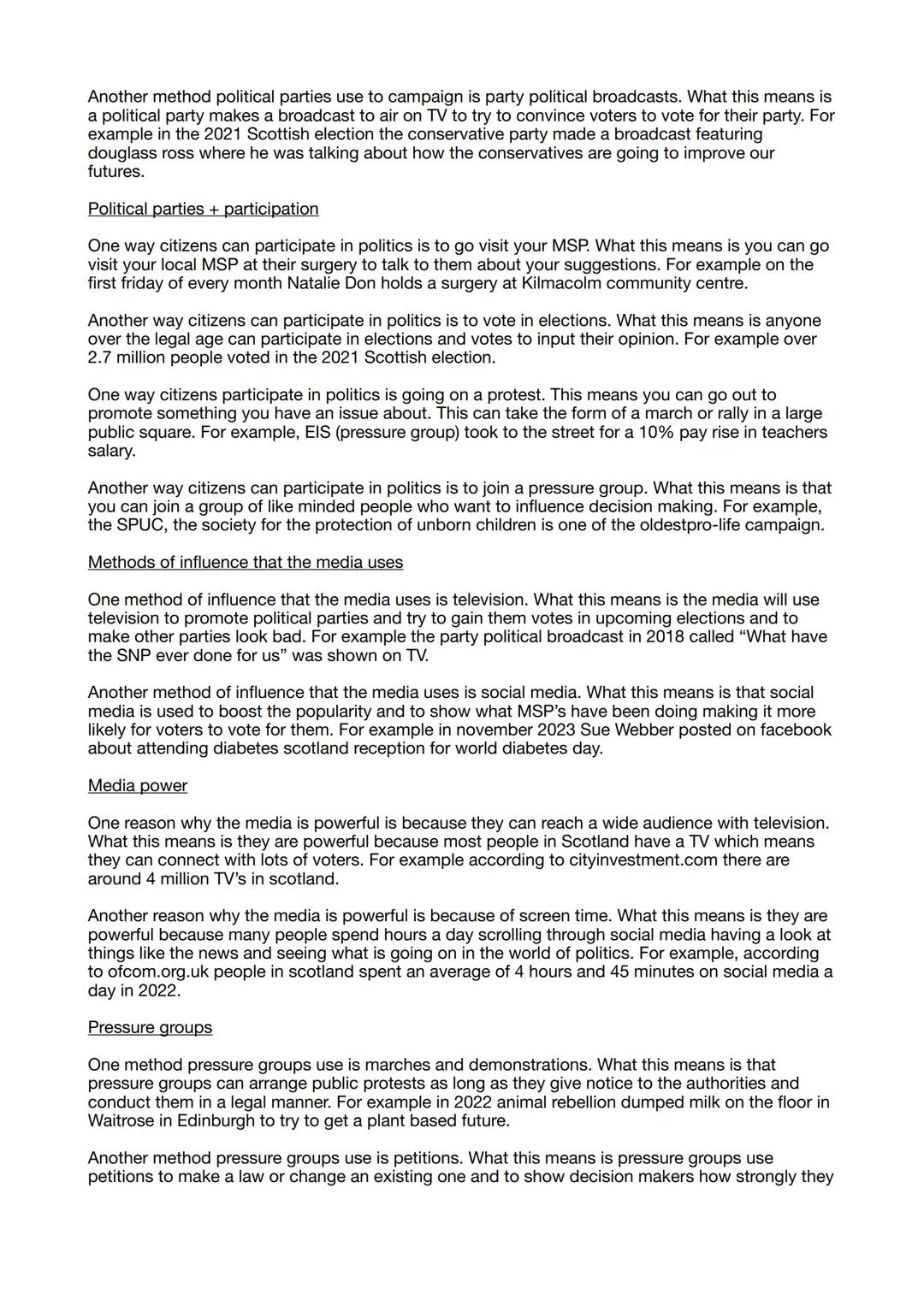 # Democracy in Scotland
## Rights of citizens
One right citizens have in Scotland is the right to vote. What this means is people in Scotl
