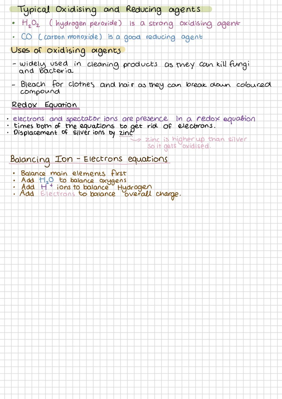 Higher Chemistry Topics
Chemical Changes and Structure
* Periodicity
* Structure and Bonding
* Oxidising and Reducing agents
Nature's chem