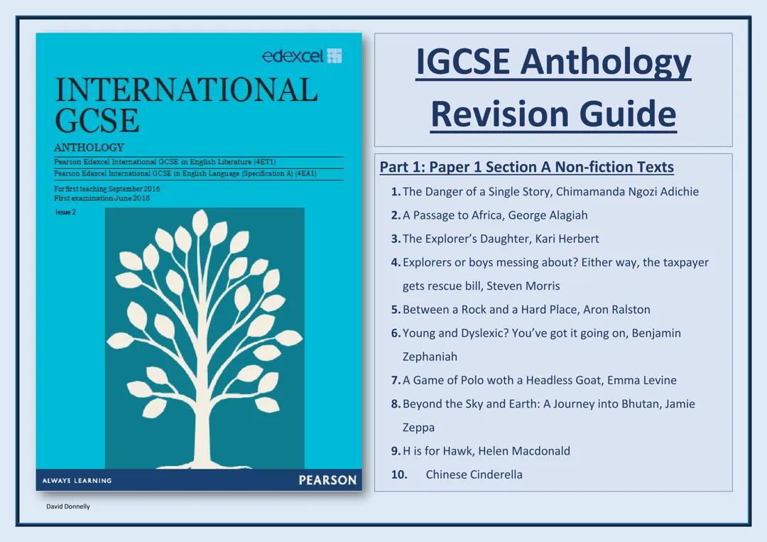 IGCSE EDEXCEL ENGLISH LANGUAGE REVISION GUIDE
