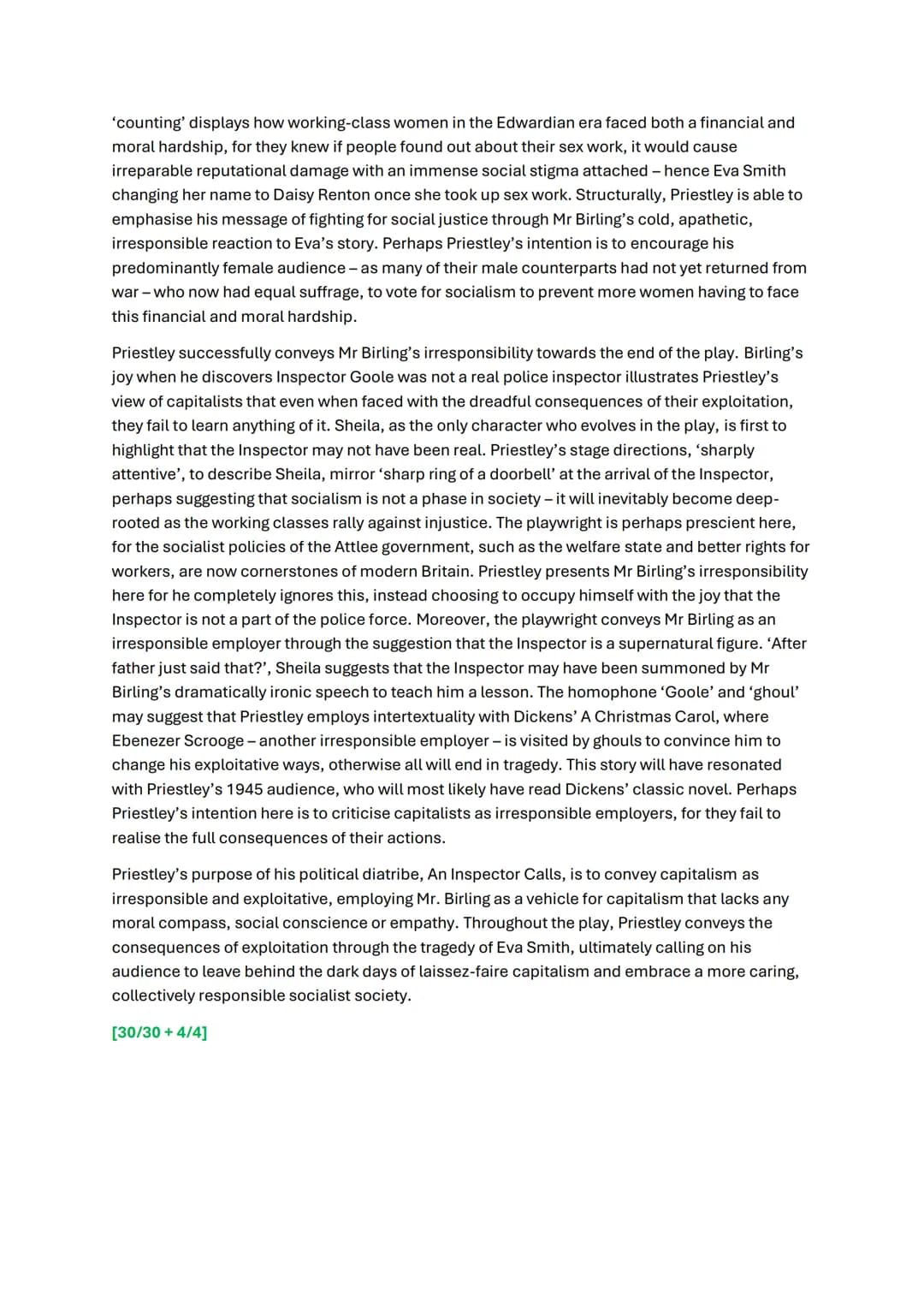 Grade 9 Mr Birling An Inspector Calls Responsibility Essay – page 2